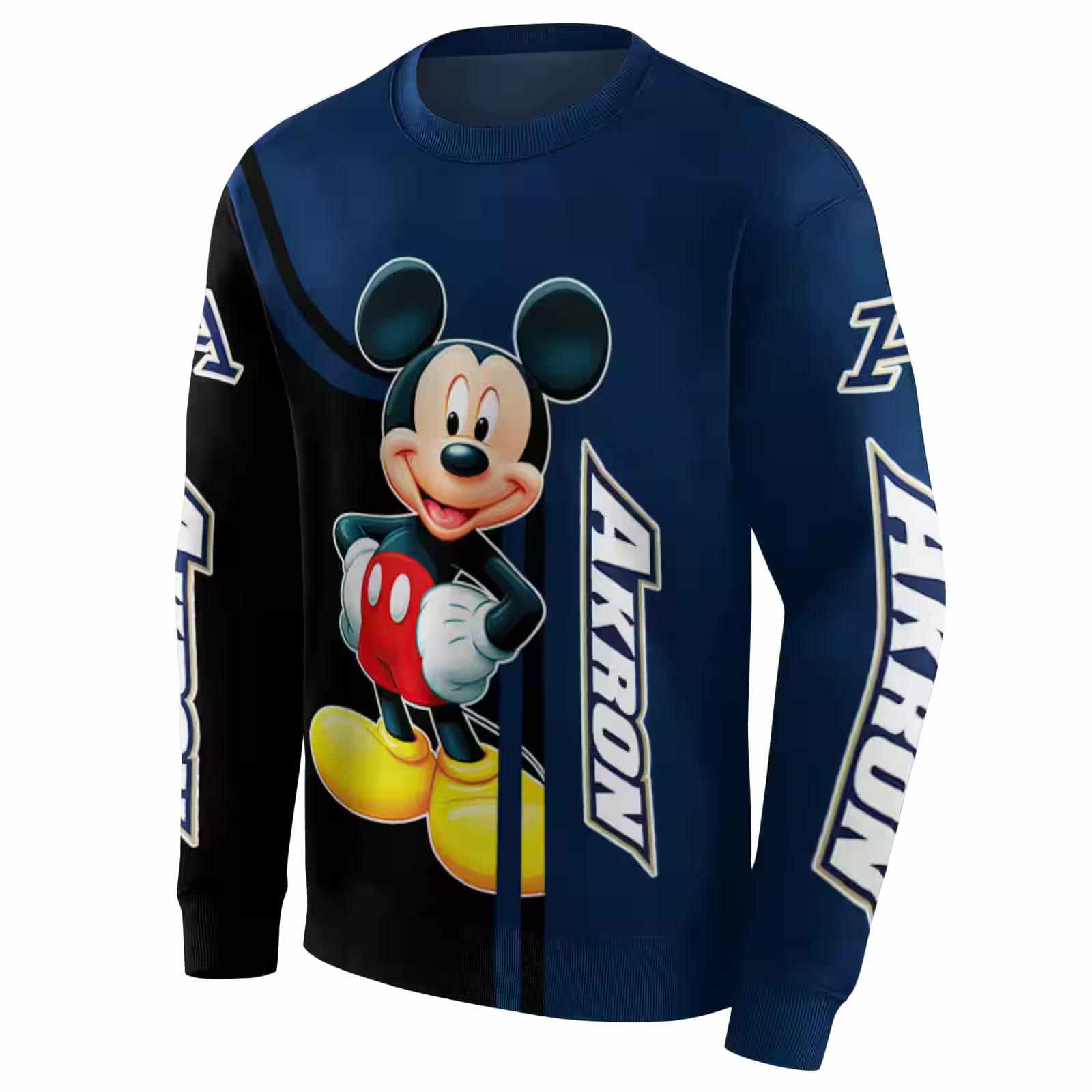 akron zips mickey mouse blue black hoodie new arrival