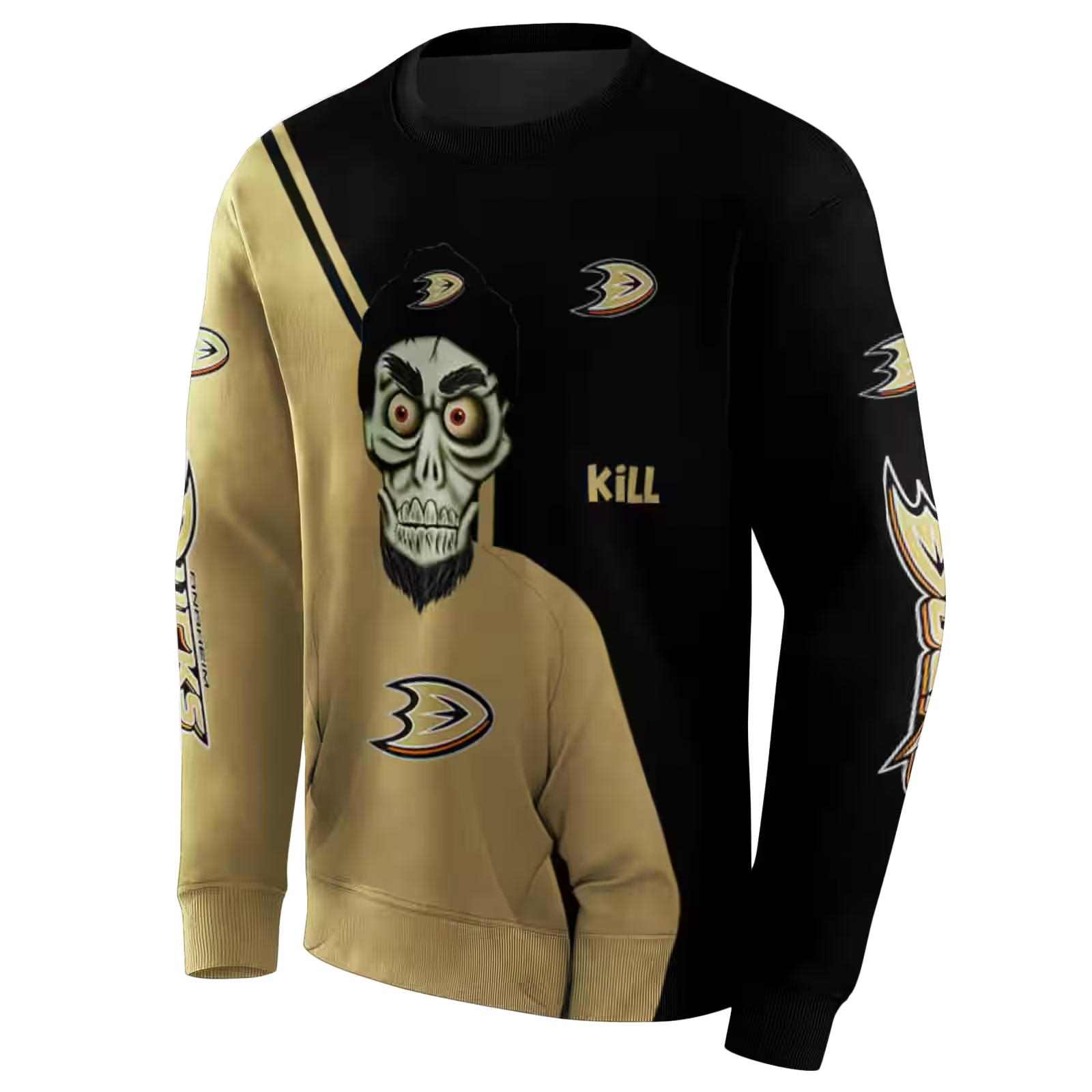 anaheim ducks achmed skull gold hoodie new arrival