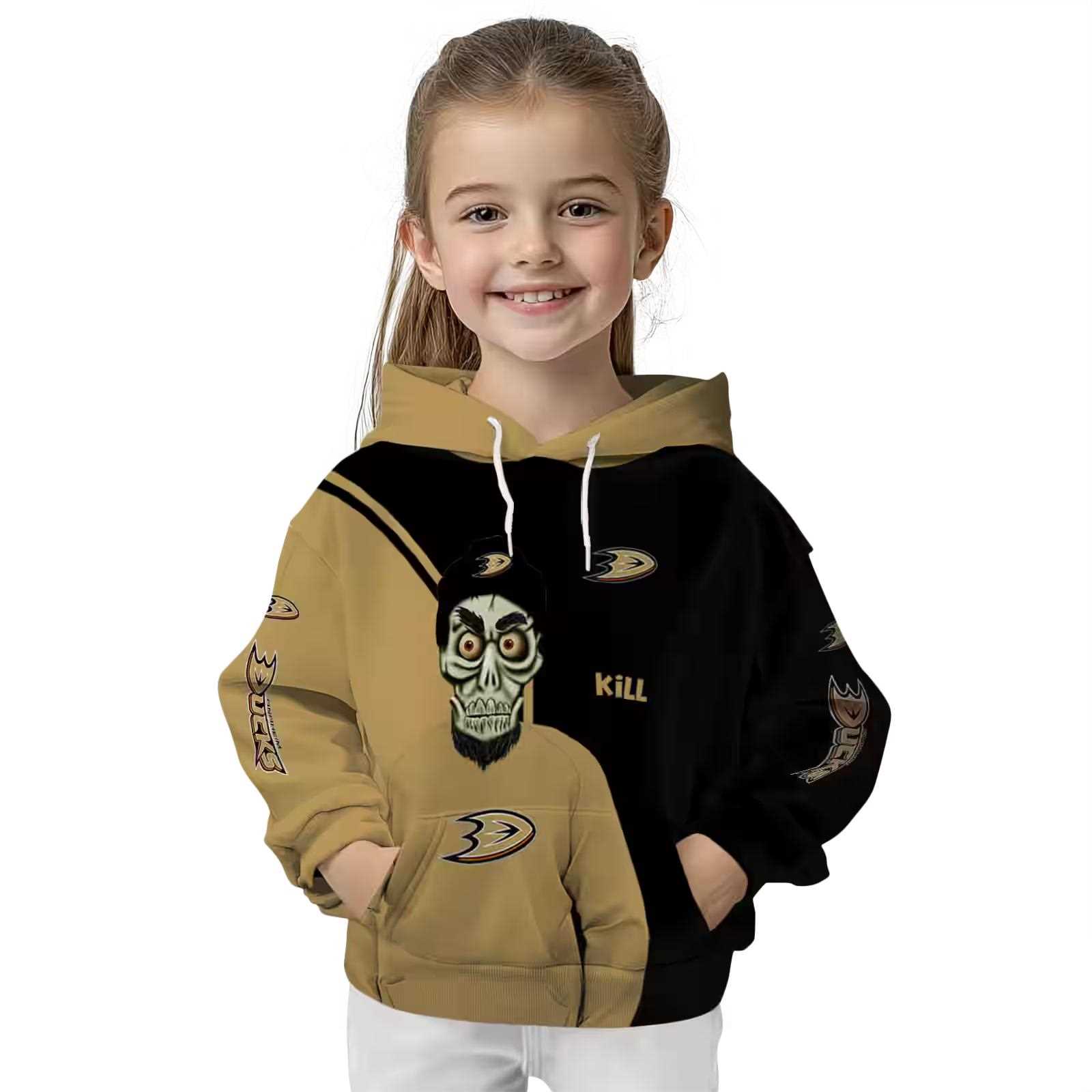 anaheim ducks achmed skull gold hoodie top rated