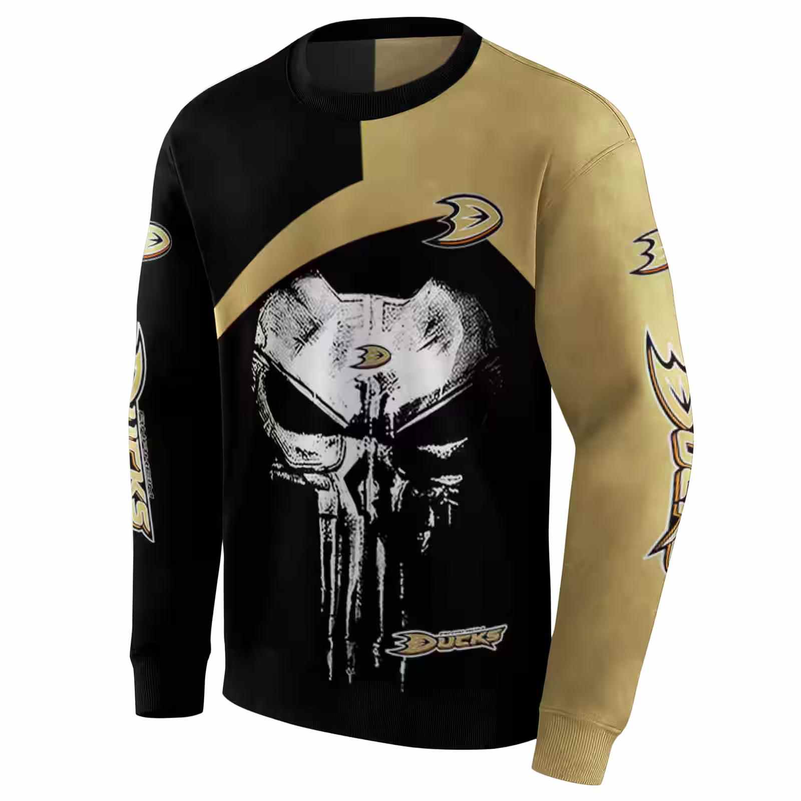 anaheim ducks skull punisher black hoodie new arrival