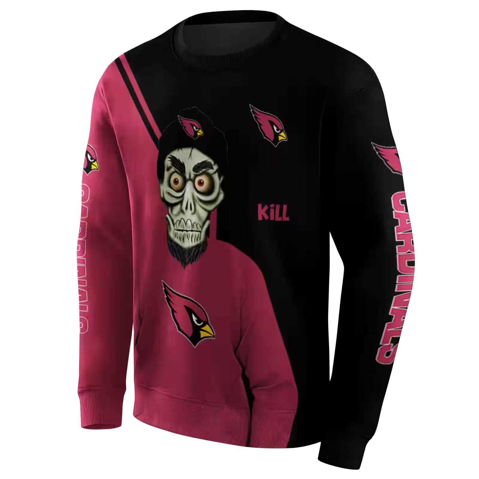 arizona cardinals achmed skull red hoodie new arrival