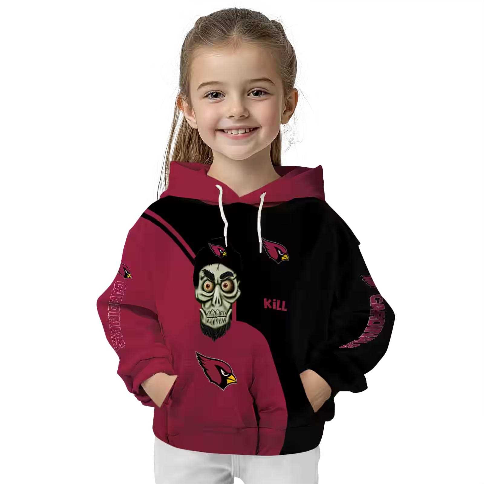 arizona cardinals achmed skull red hoodie top rated