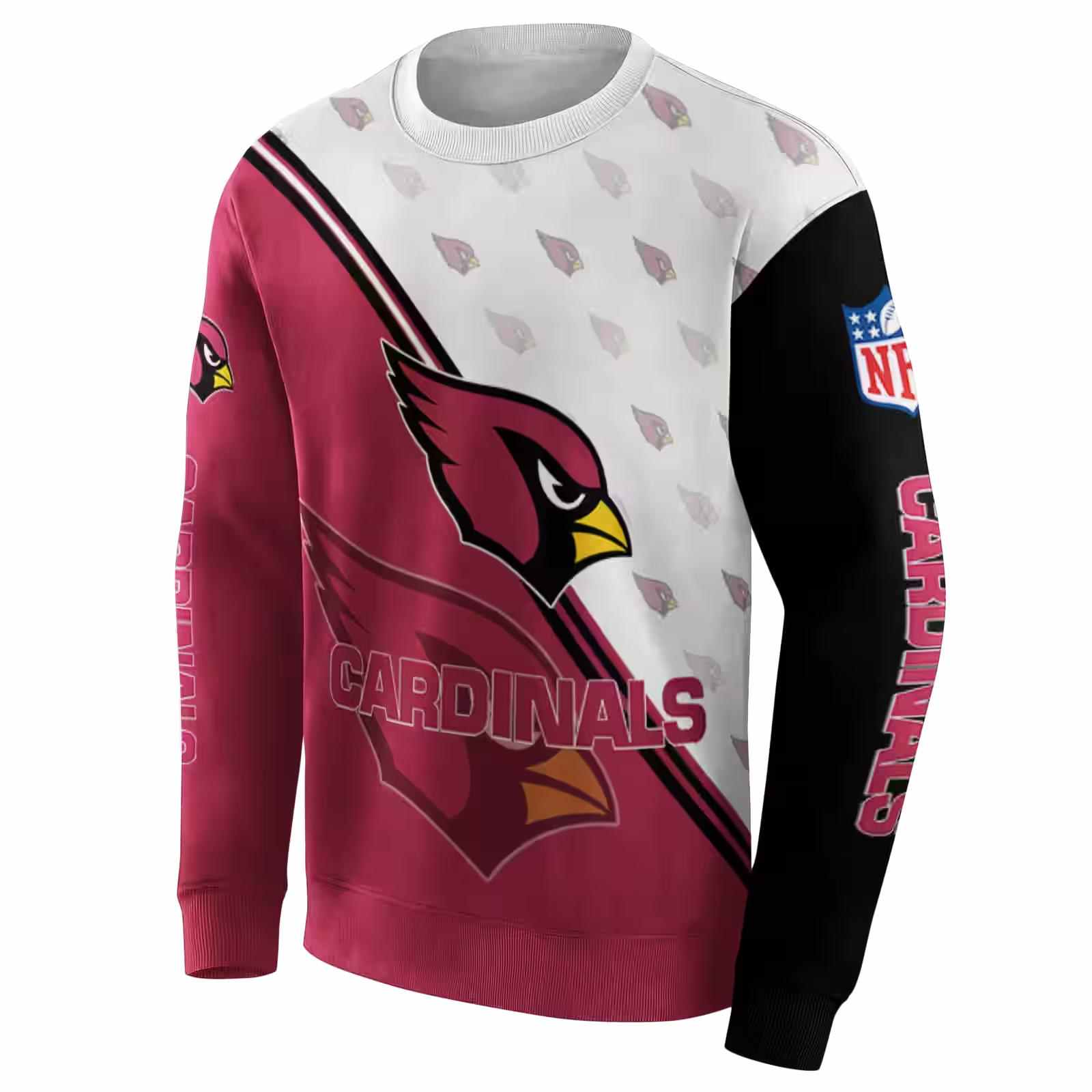 arizona cardinals diagonal stripe red white hoodie new arrival