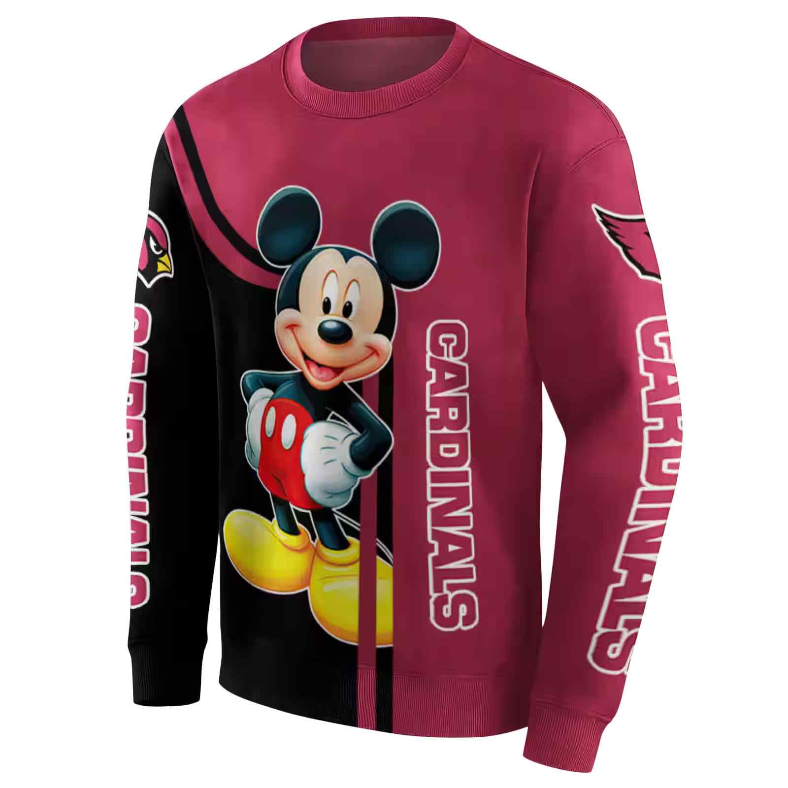 arizona cardinals mickey mouse red black hoodie new arrival