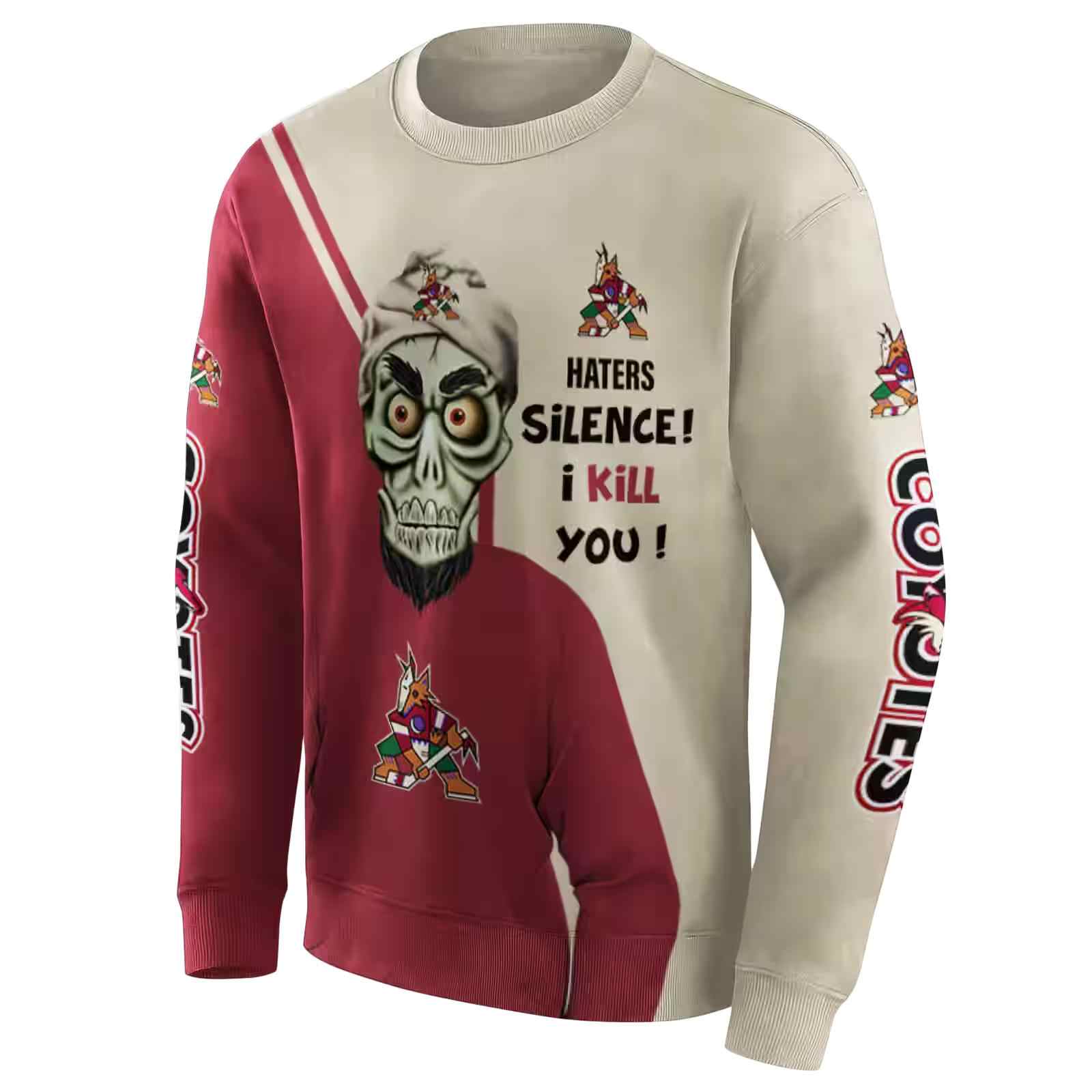 arizona coyotes achmed skull red hoodie new arrival