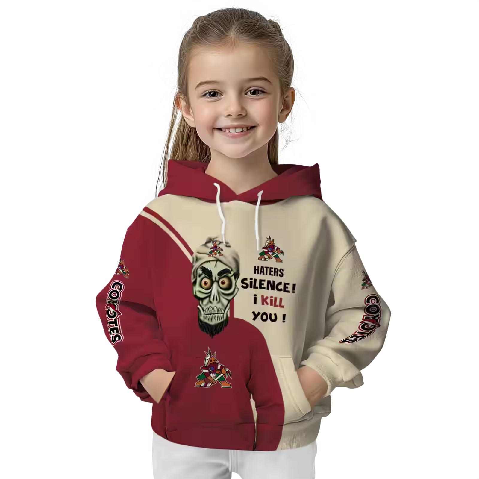 arizona coyotes achmed skull red hoodie top rated