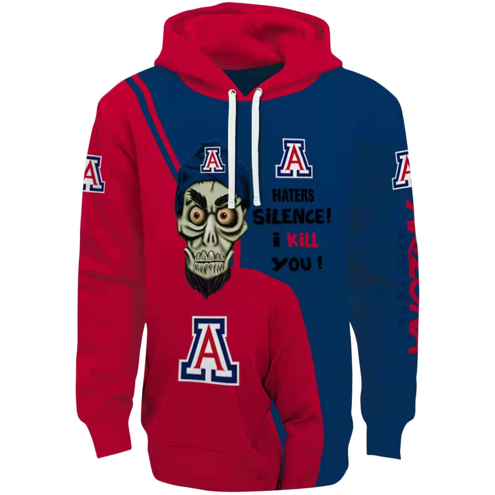 Arizona Wildcats Achmed Skull Red Hoodie