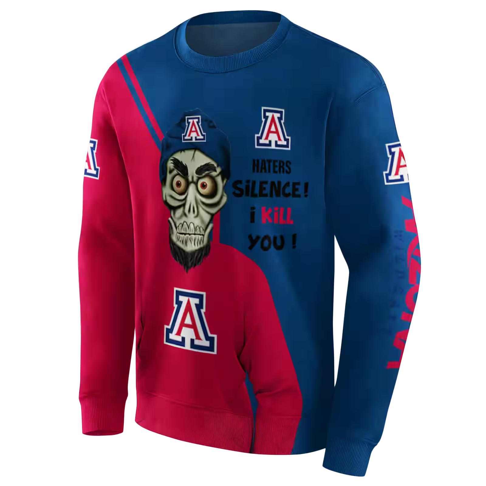 arizona wildcats achmed skull red hoodie new arrival