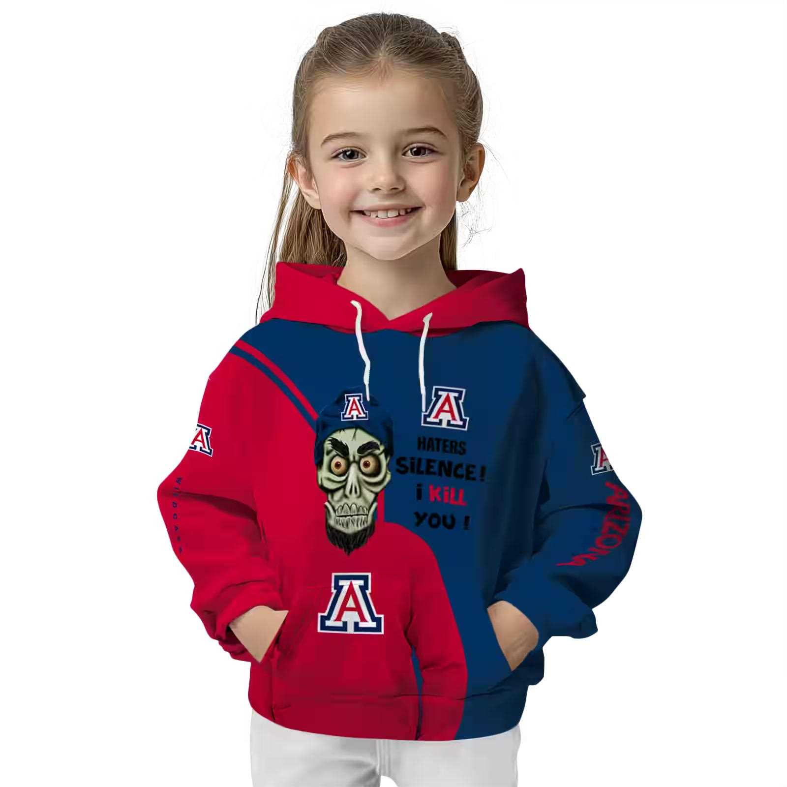 arizona wildcats achmed skull red hoodie top rated