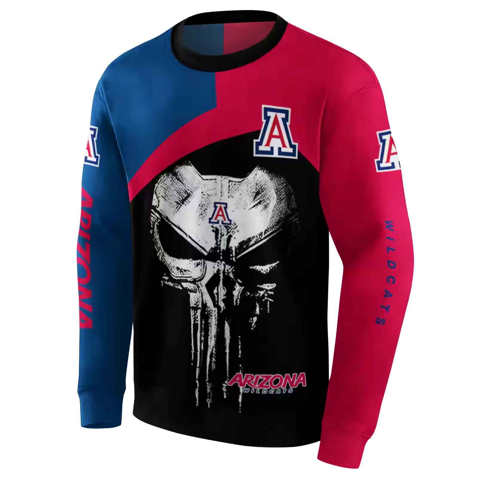 arizona wildcats skull punisher navy black hoodie new arrival