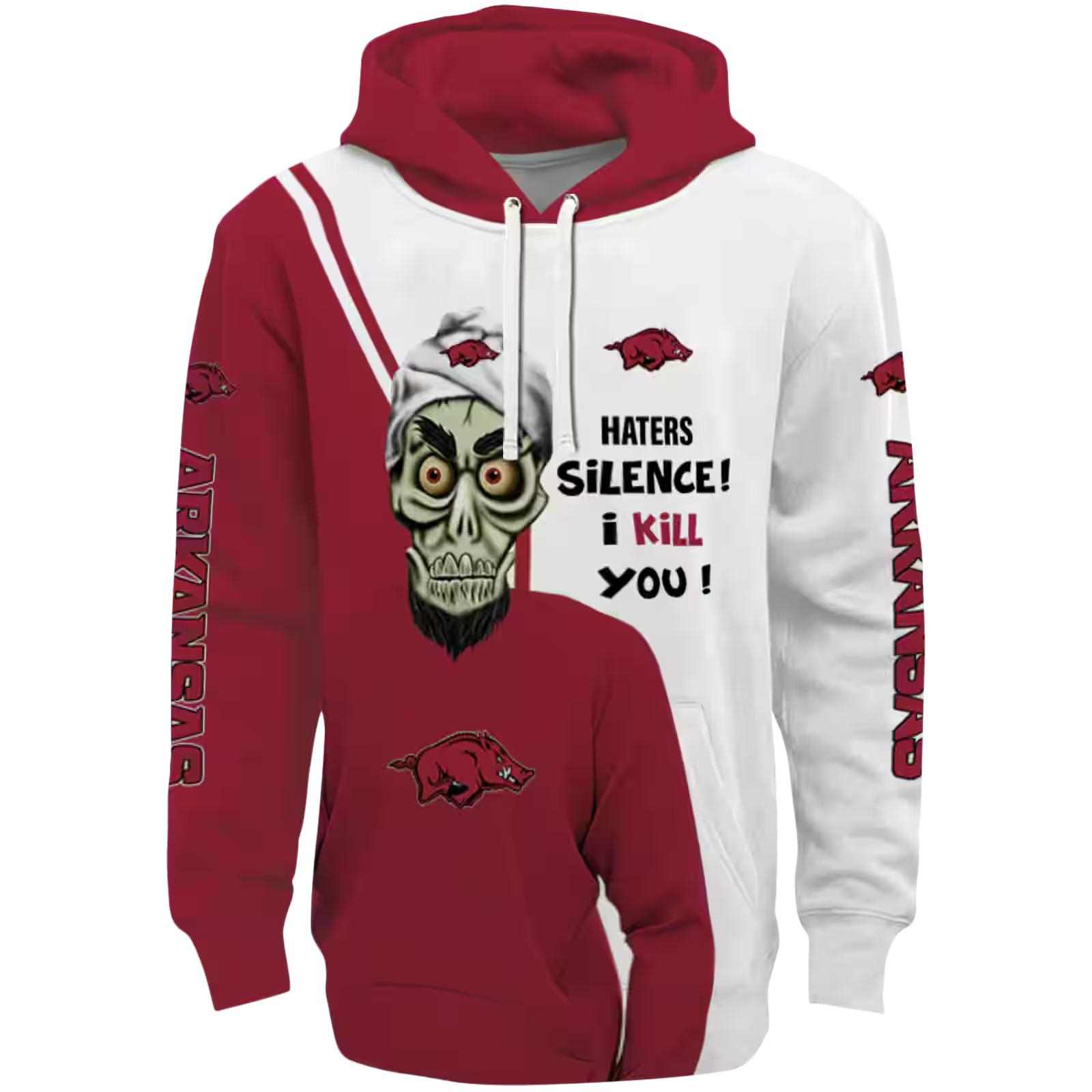 Arkansas Razorbacks Achmed Skull Red Hoodie