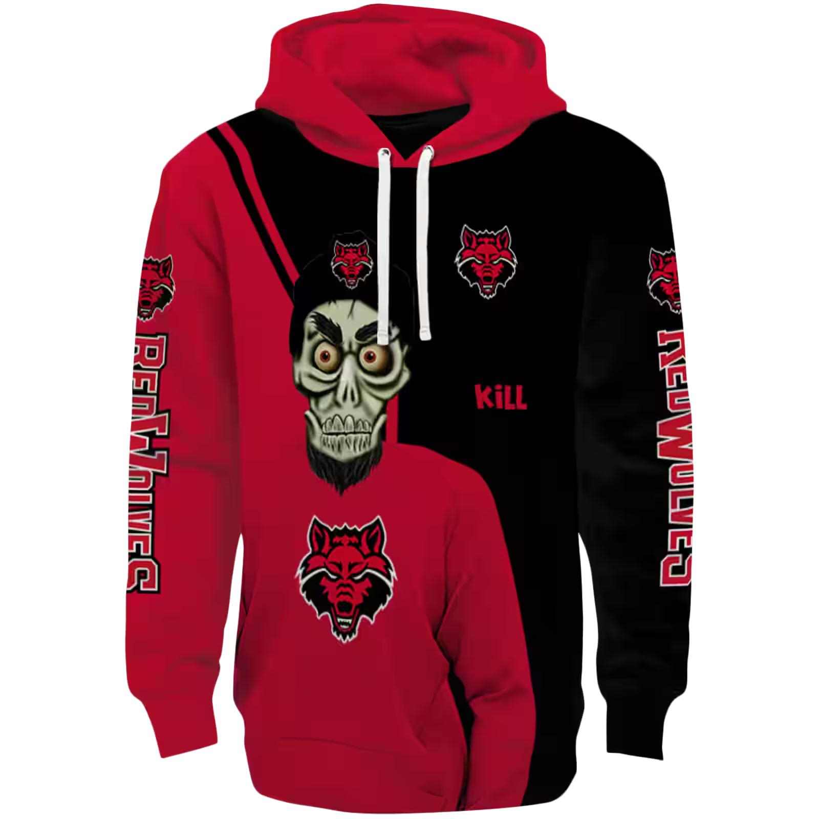 Arkansas State Red Wolves Achmed Skull Scarlet Hoodie