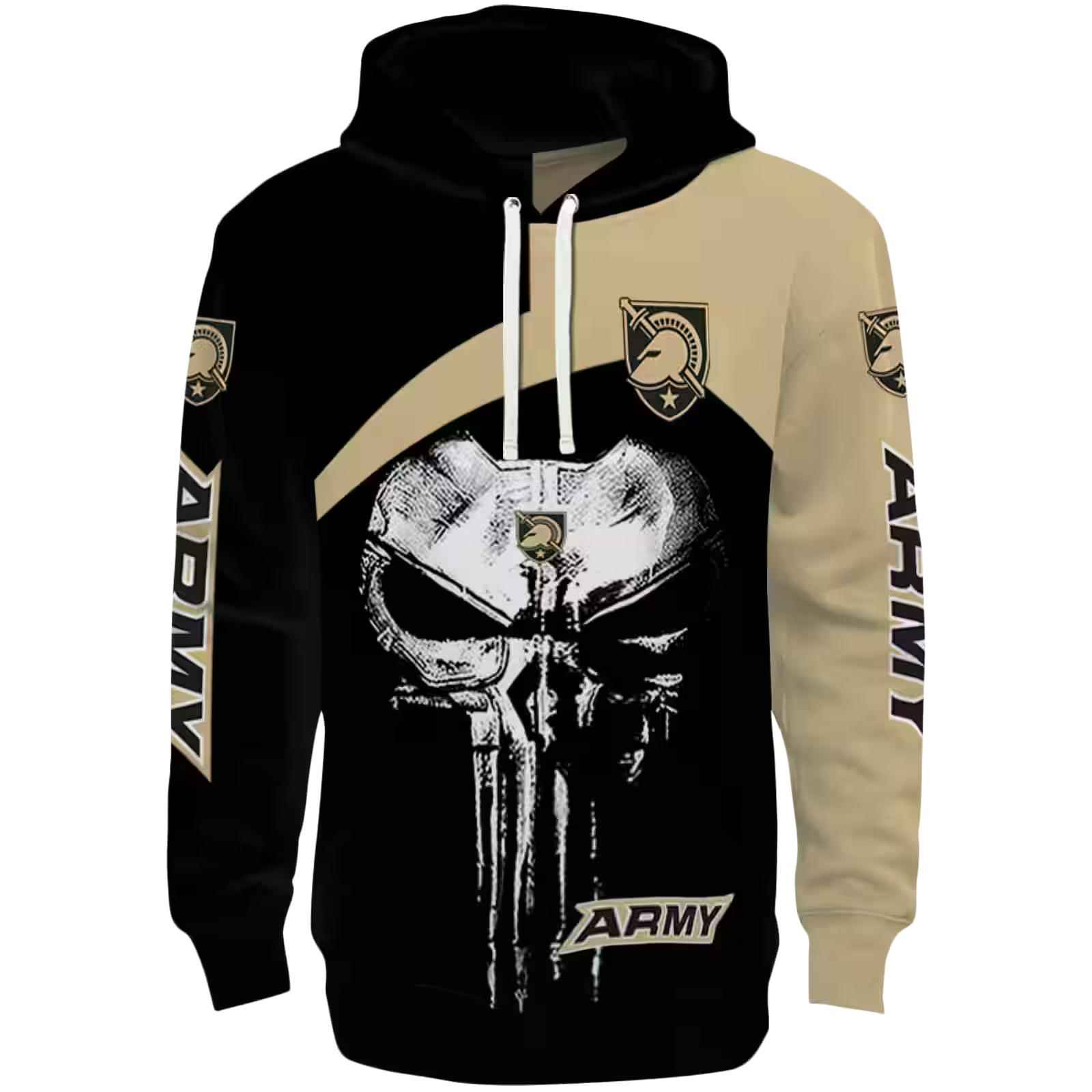 Army Black Knights Skull Punisher Black Hoodie