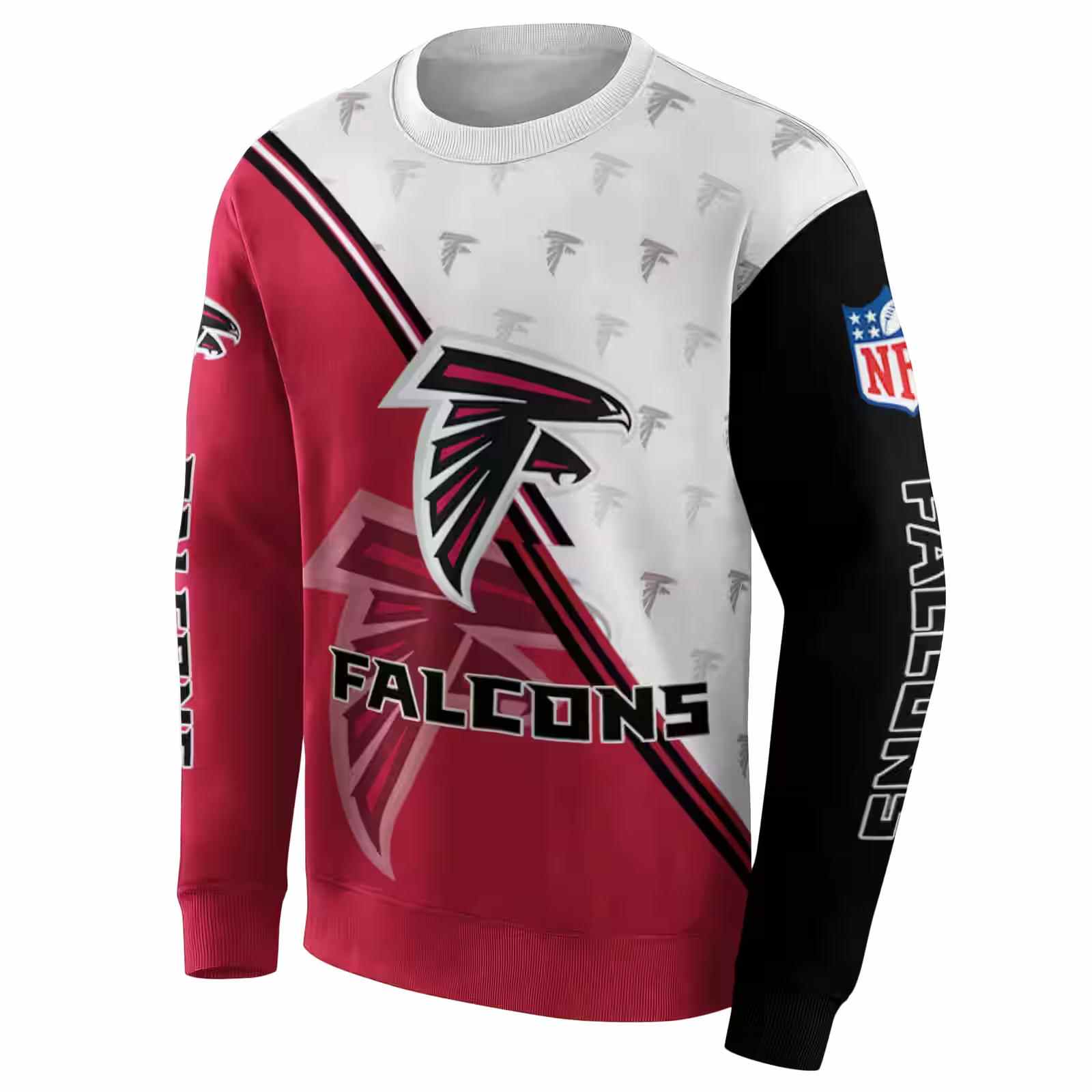 atlanta falcons diagonal stripe red white hoodie new arrival