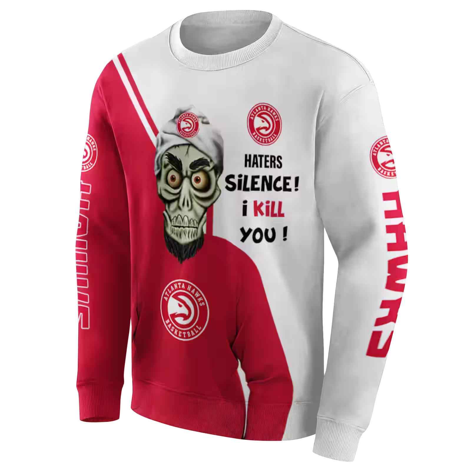 atlanta hawks achmed skull red hoodie new arrival