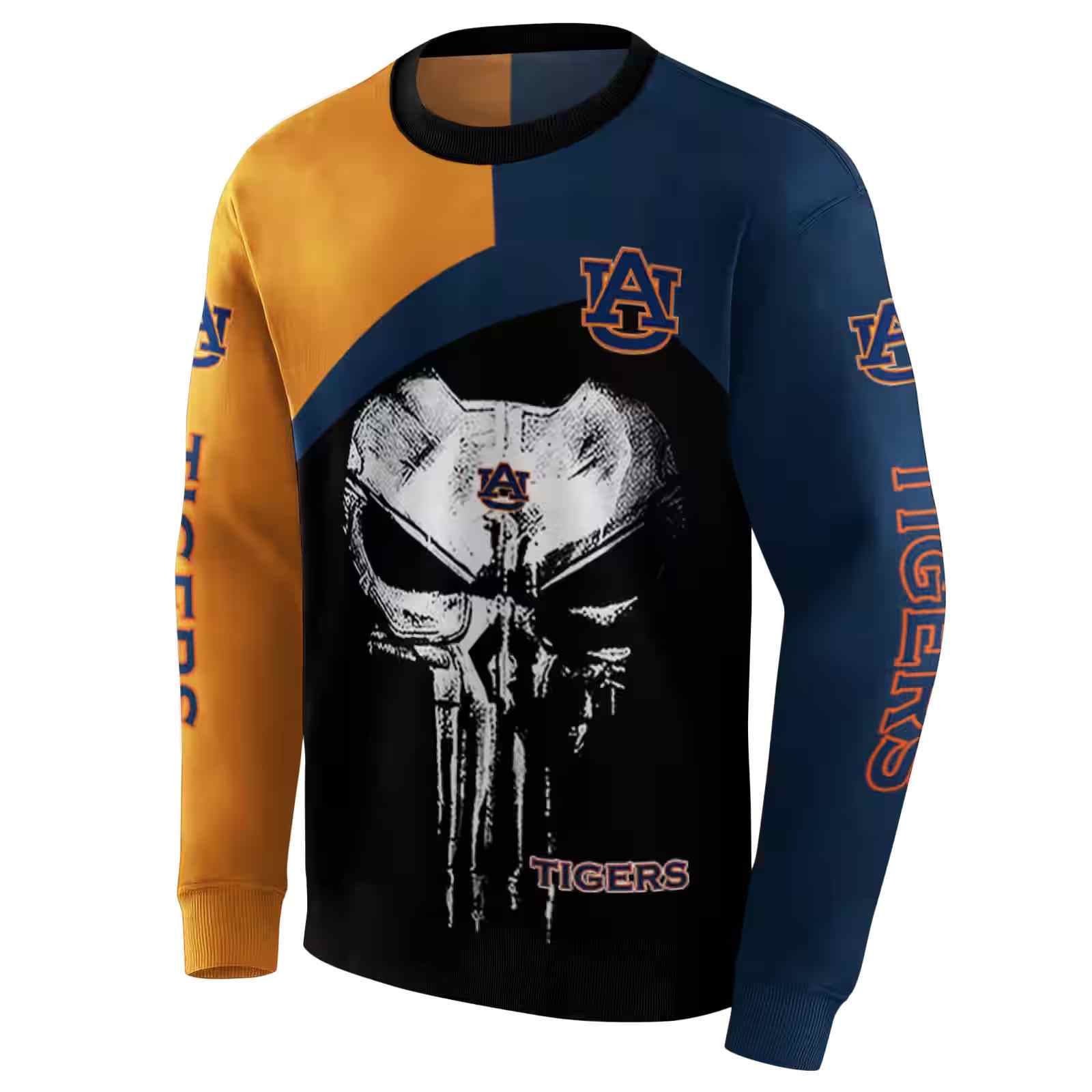 auburn tigers skull punisher orange black hoodie new arrival