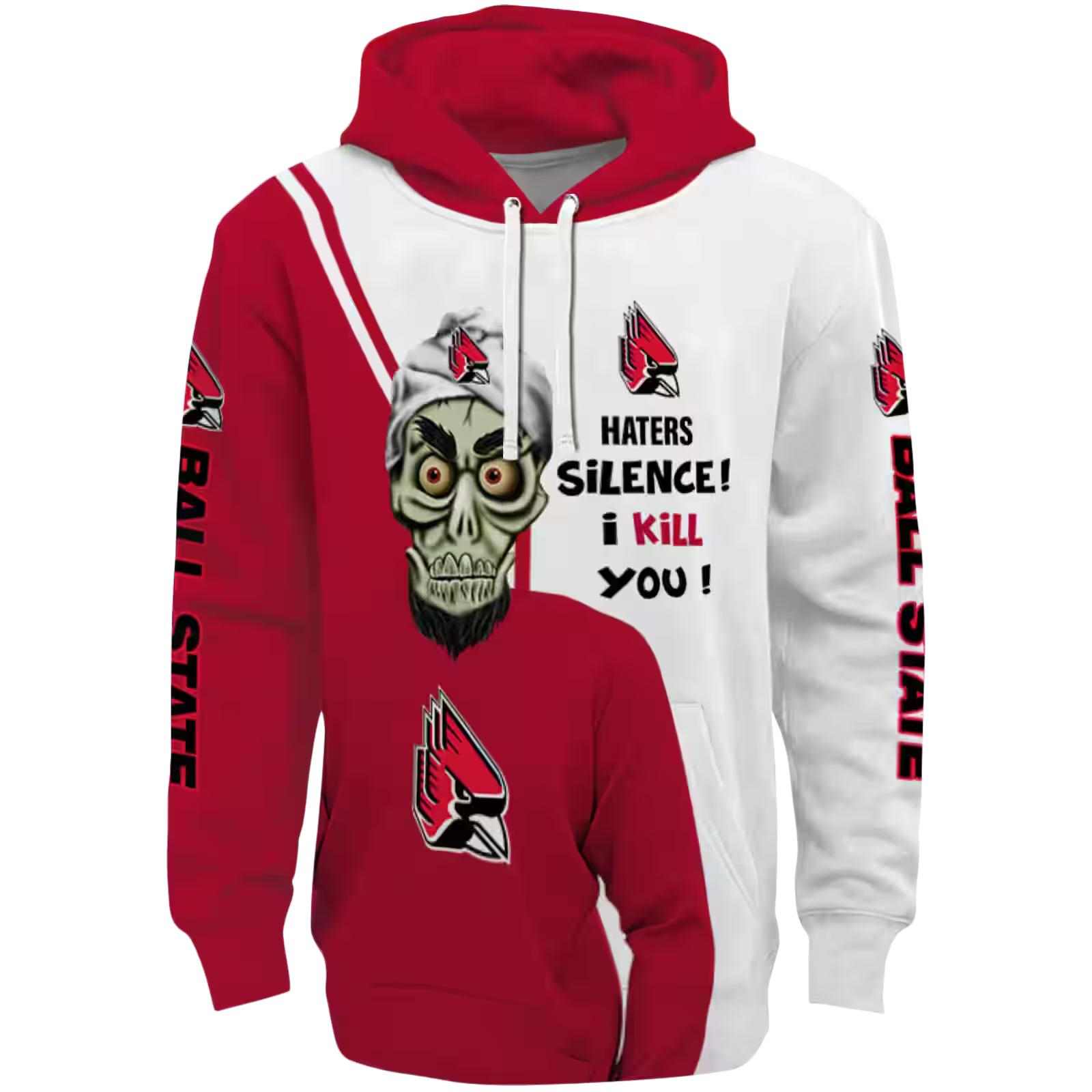 Ball State Cardinals Achmed Skull Red Hoodie