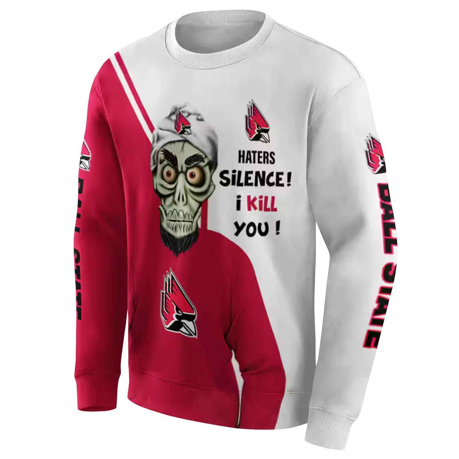 ball state cardinals achmed skull red hoodie new arrival