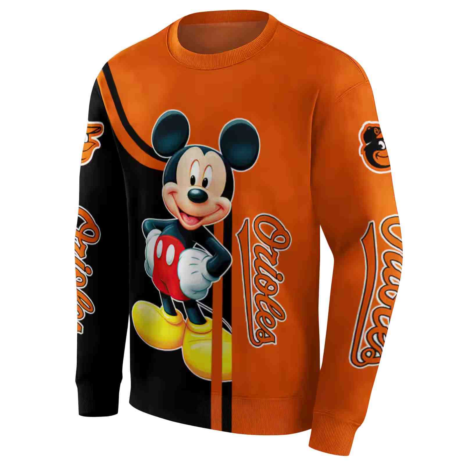 baltimore orioles mickey mouse orange black hoodie new arrival