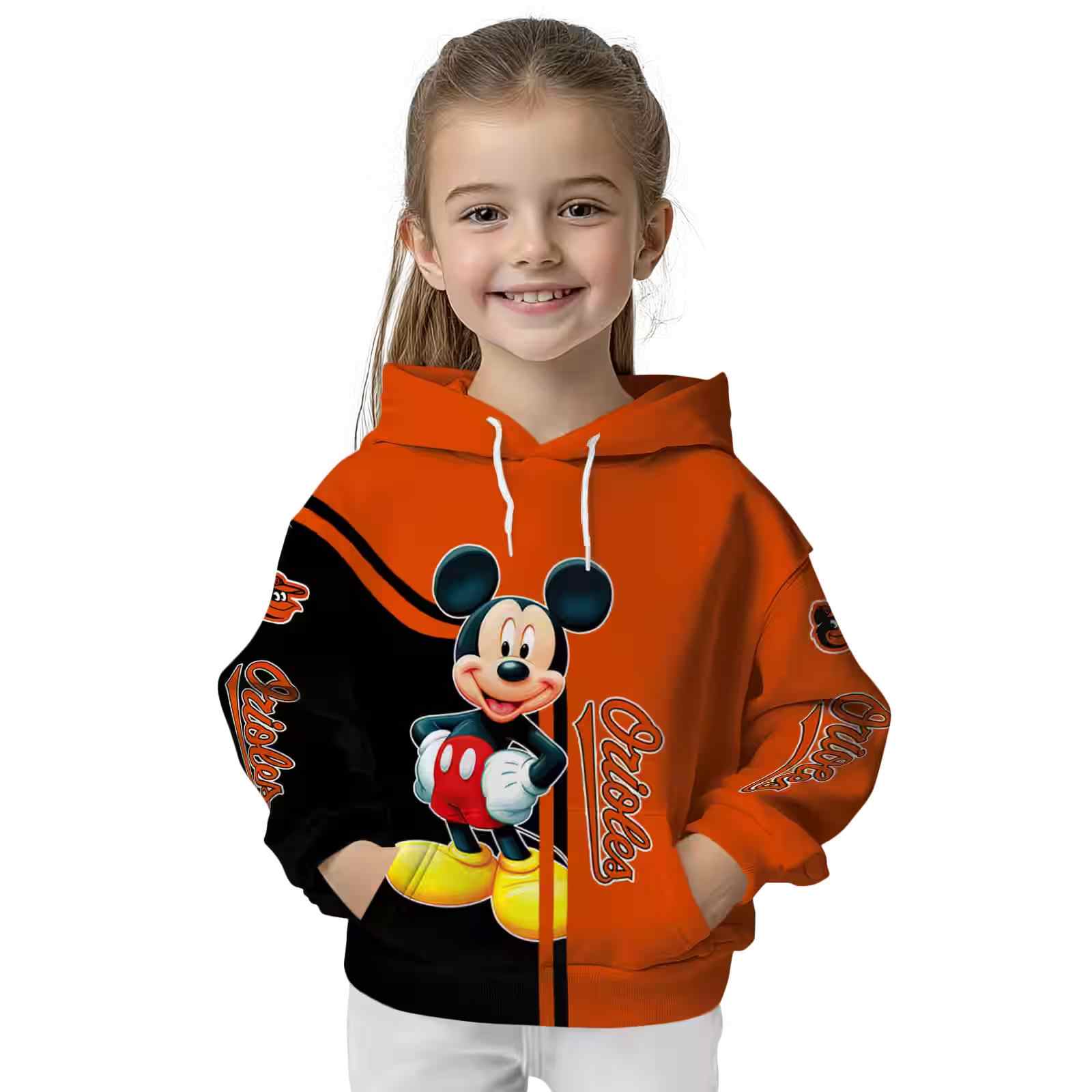 baltimore orioles mickey mouse orange black hoodie top rated