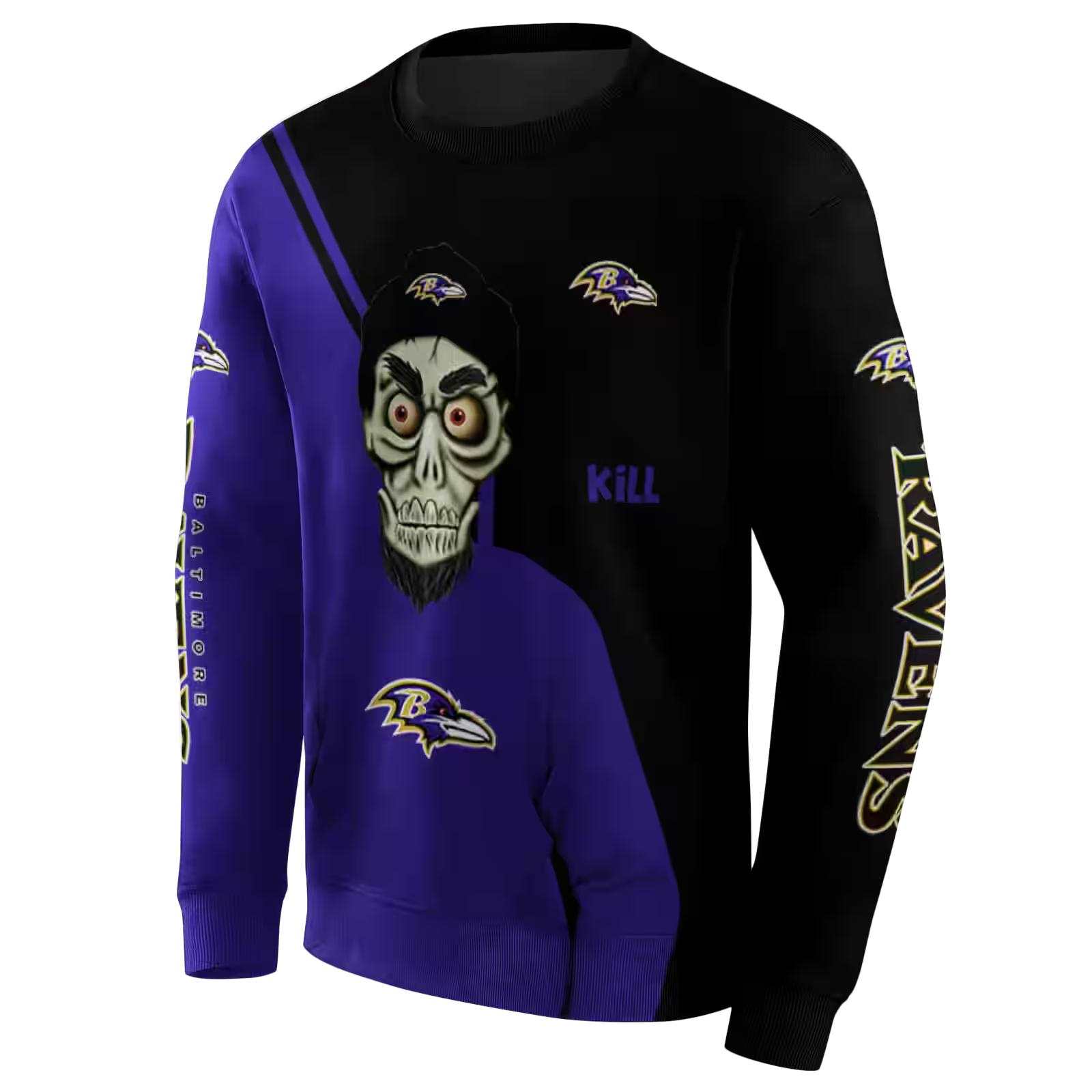 baltimore ravens achmed skull purple hoodie new arrival