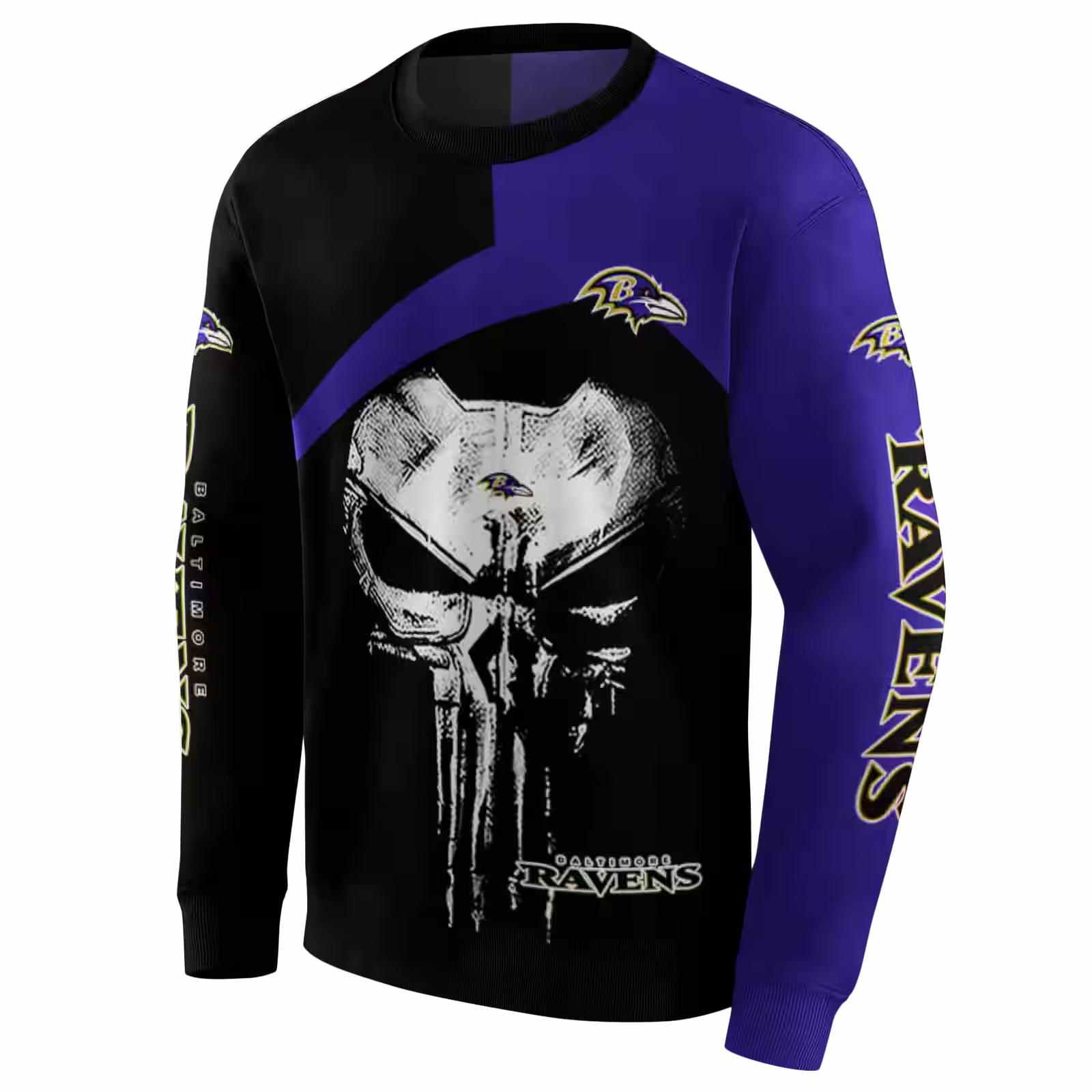 baltimore ravens skull punisher black hoodie new arrival