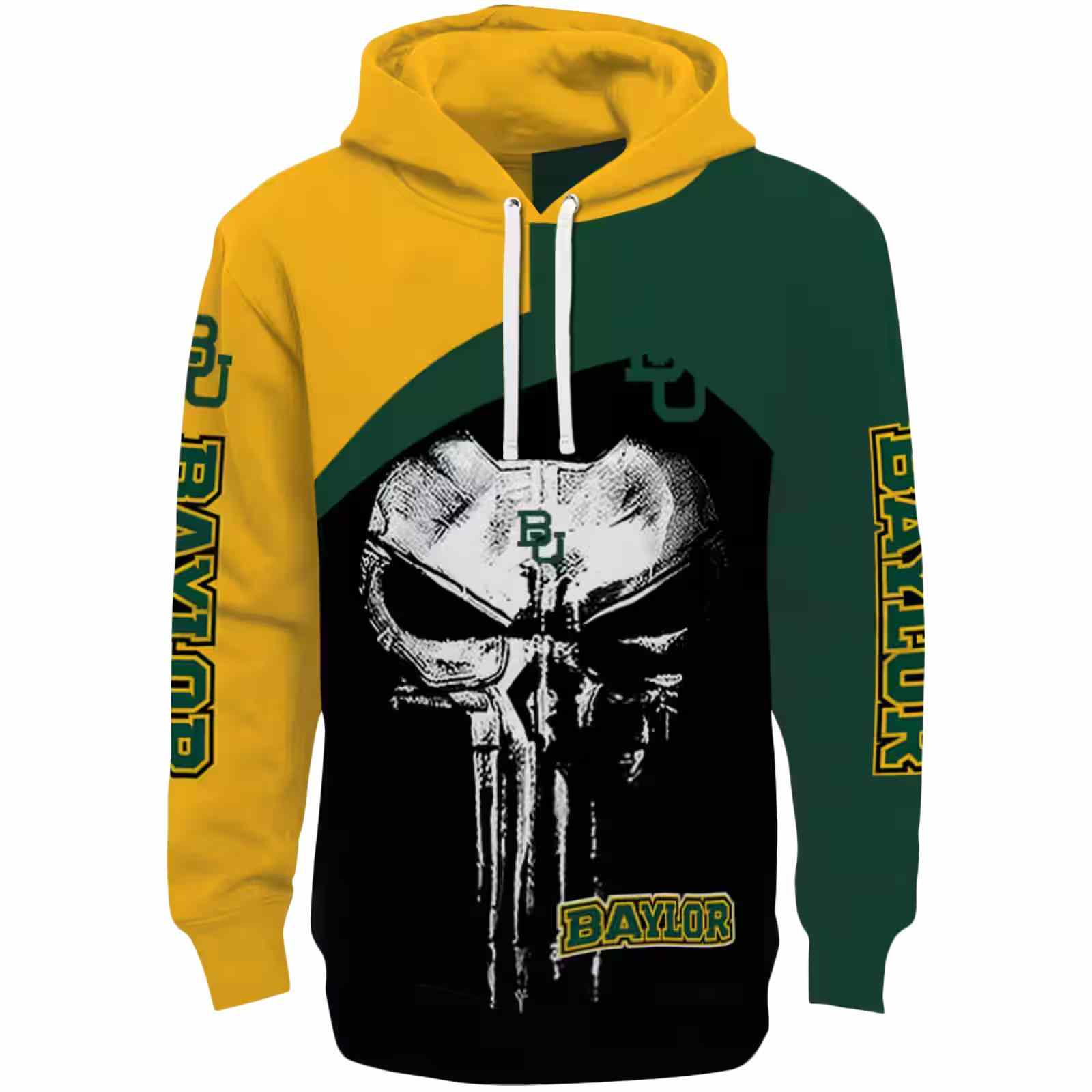 baylor bears skull punisher gold black hoodie best selling