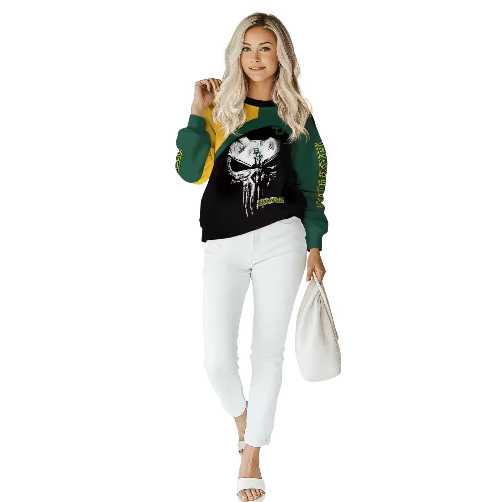 baylor bears skull punisher gold black hoodie trendy