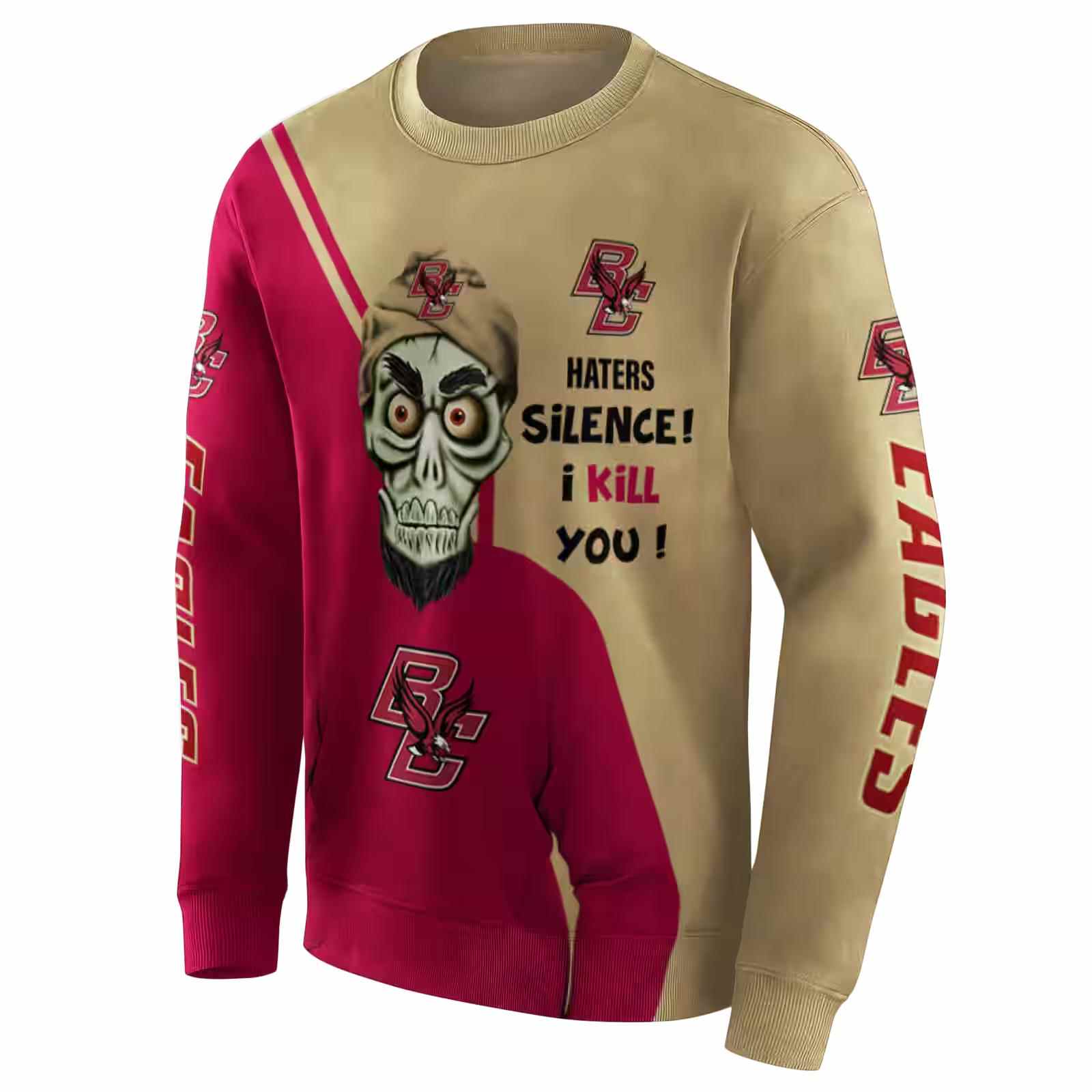 boston college eagles achmed skull maroon hoodie new arrival