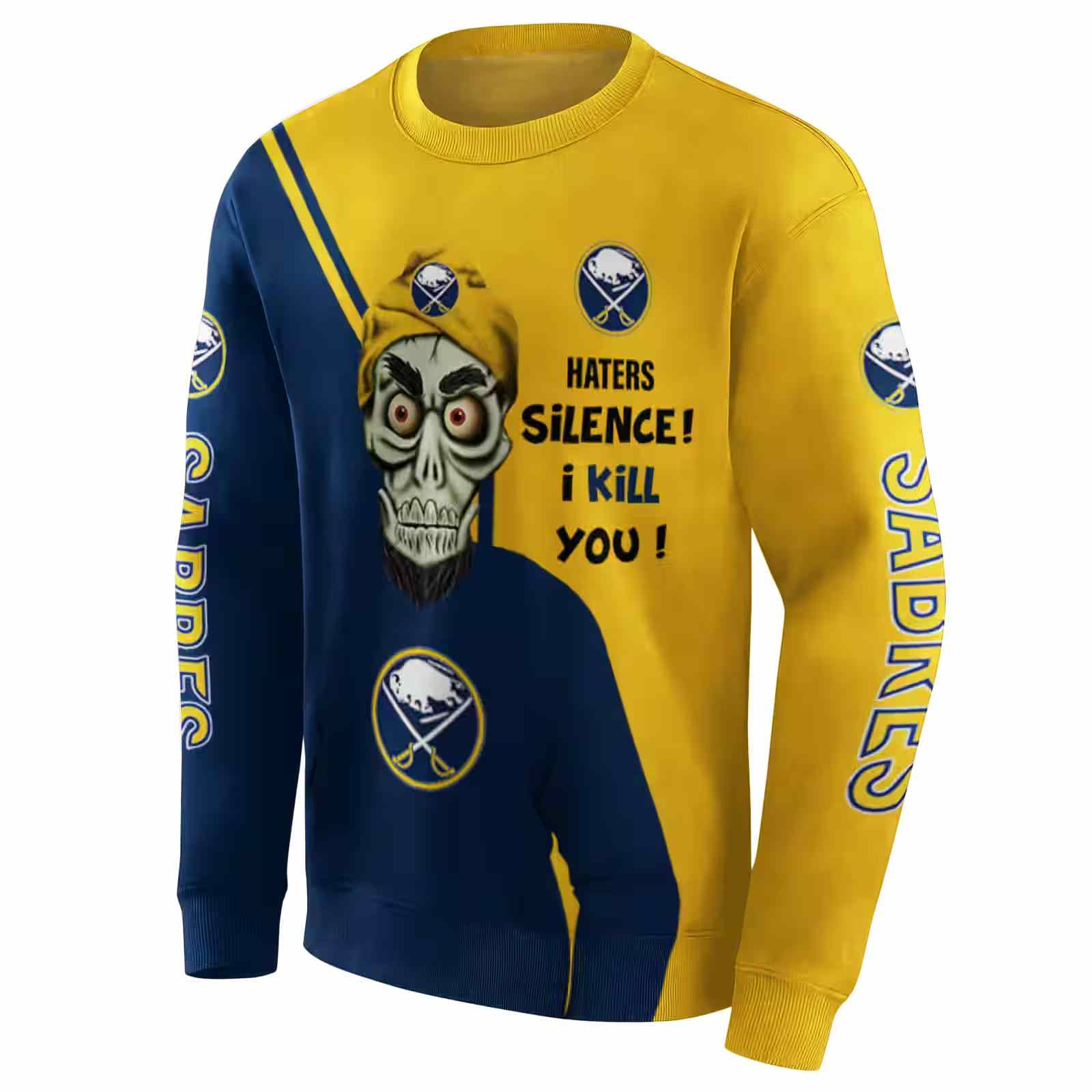 buffalo sabres achmed skull navy blue hoodie new arrival