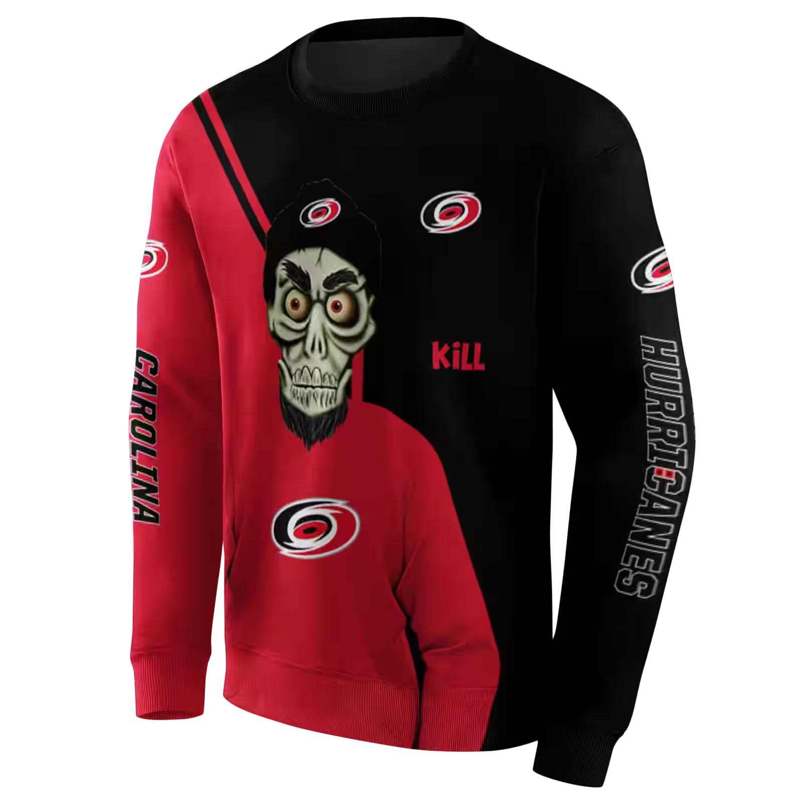 carolina hurricanes achmed skull red hoodie new arrival