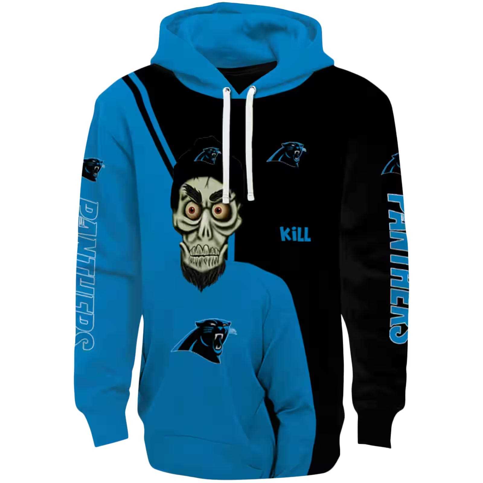 Carolina Panthers Achmed Skull Blue Hoodie