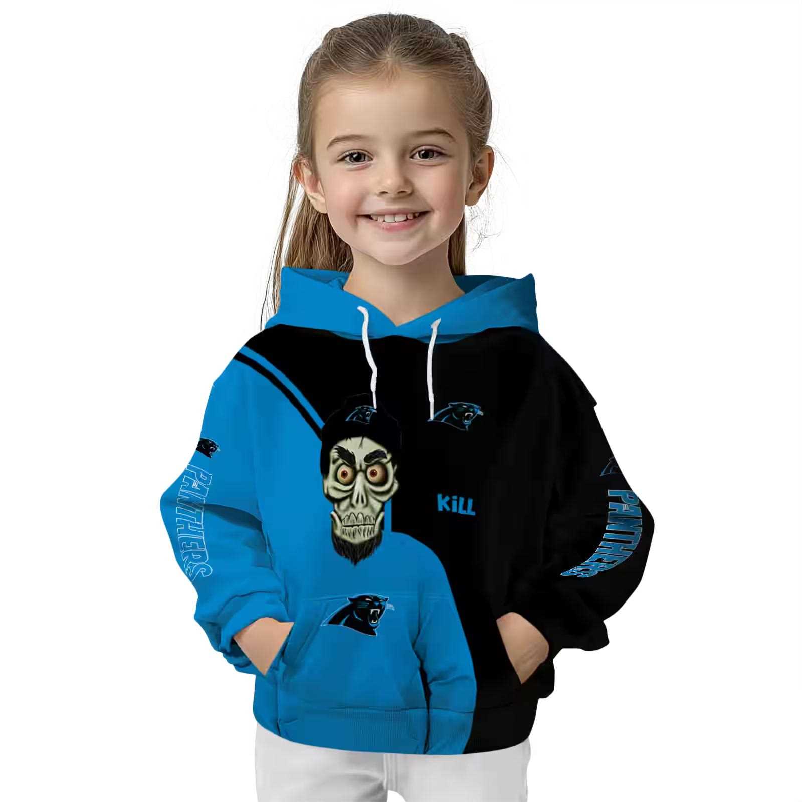 carolina panthers achmed skull blue hoodie top rated