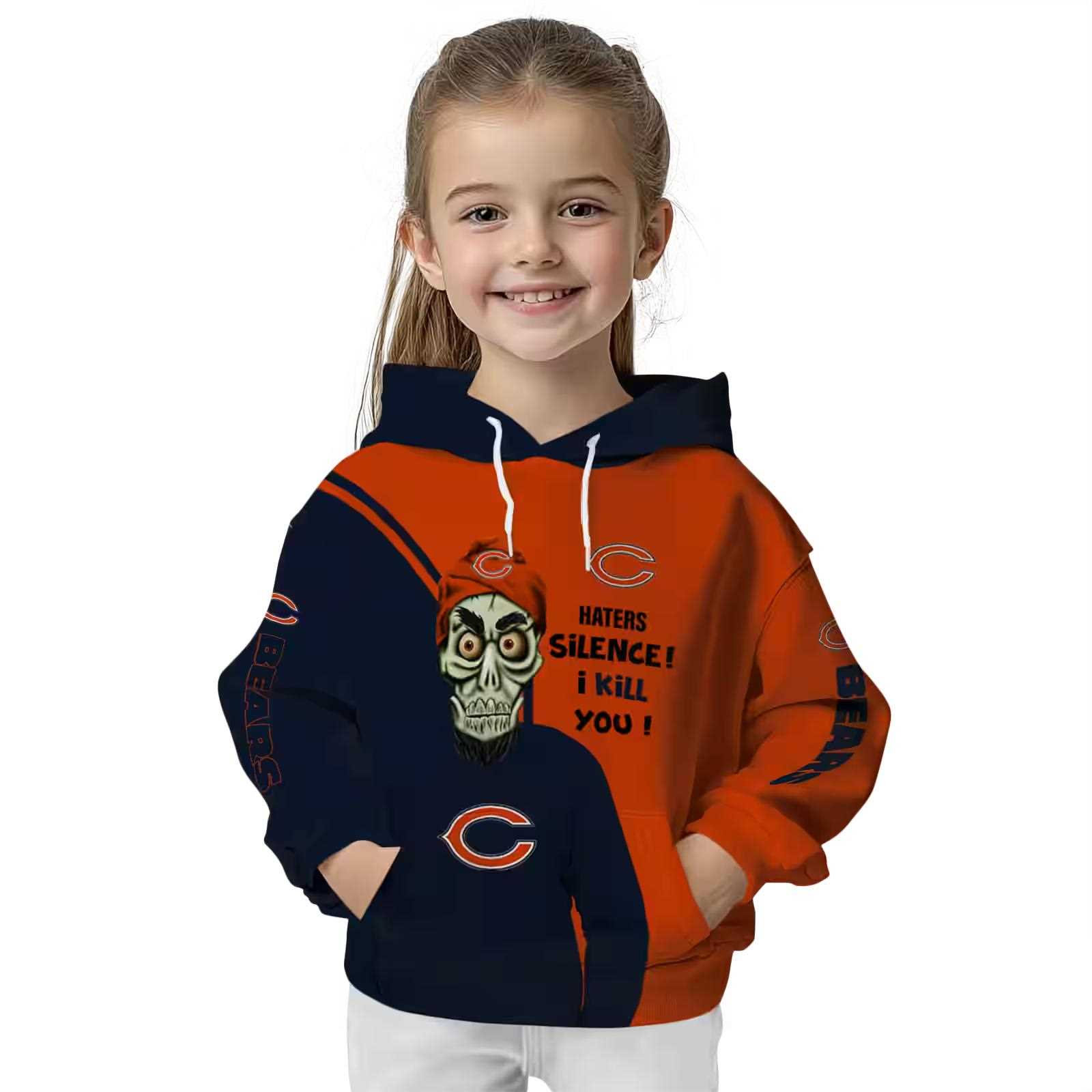 chicago bears achmed skull blue hoodie top rated