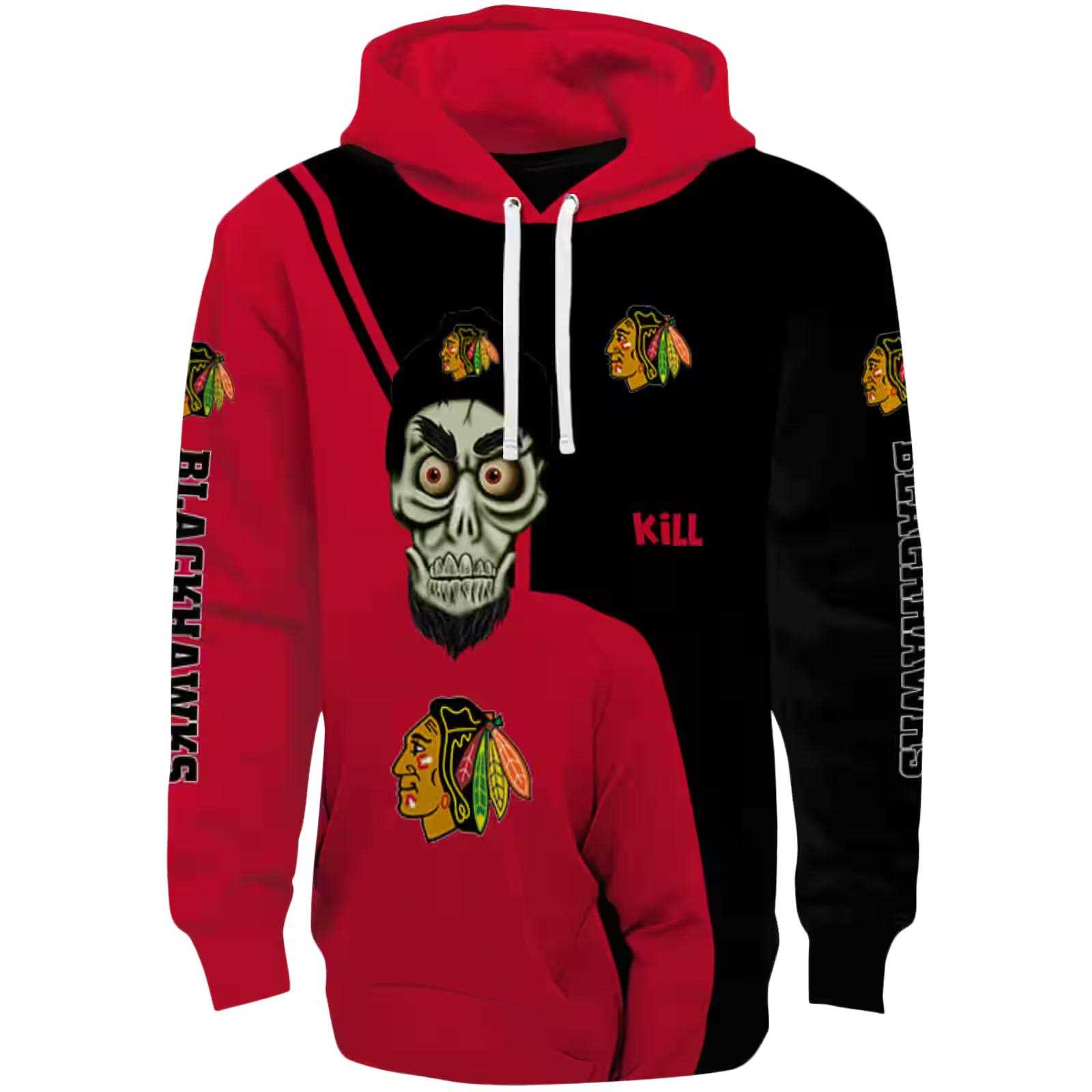 Chicago Blackhawks Achmed Skull Red Hoodie