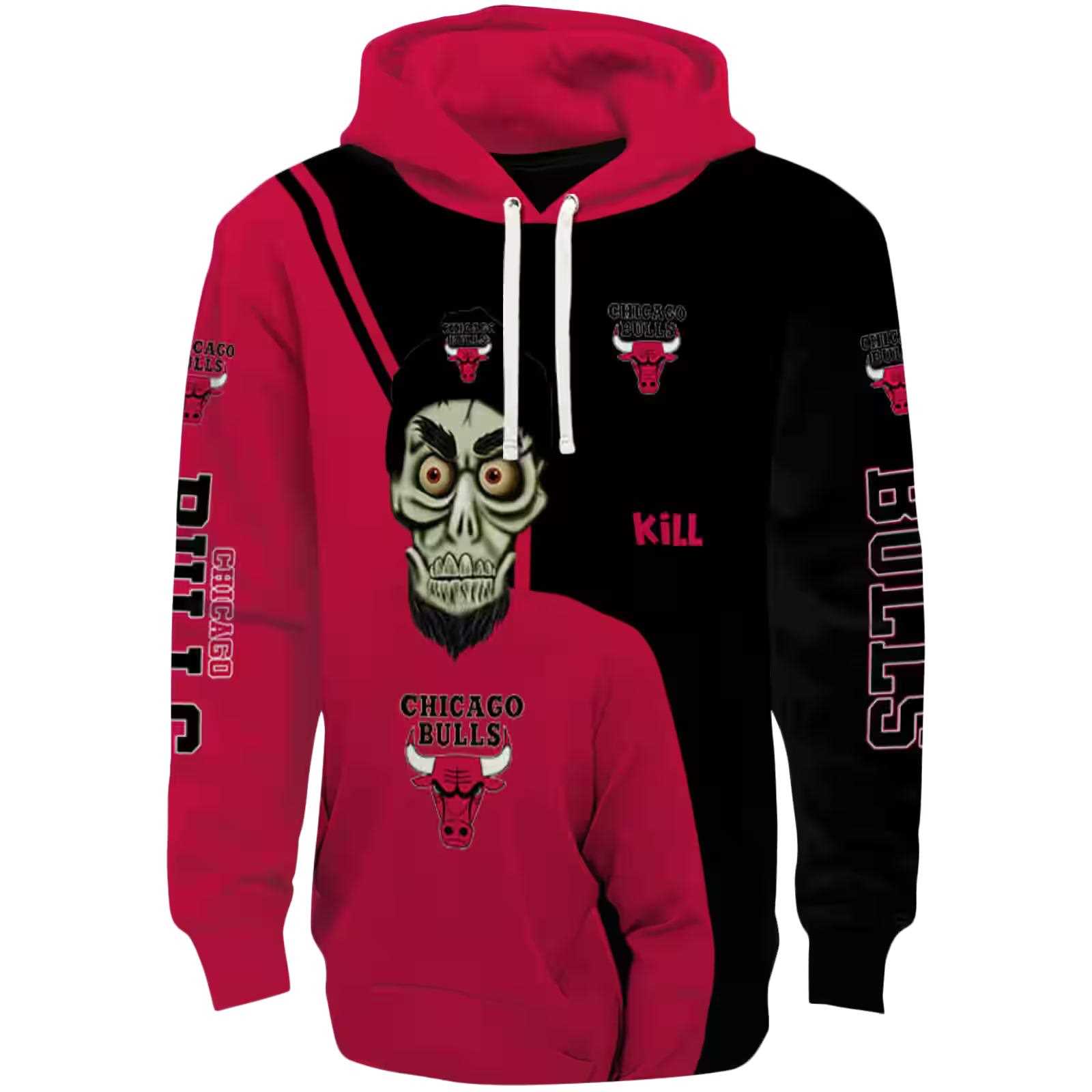 Chicago Bulls Achmed Skull Red Hoodie