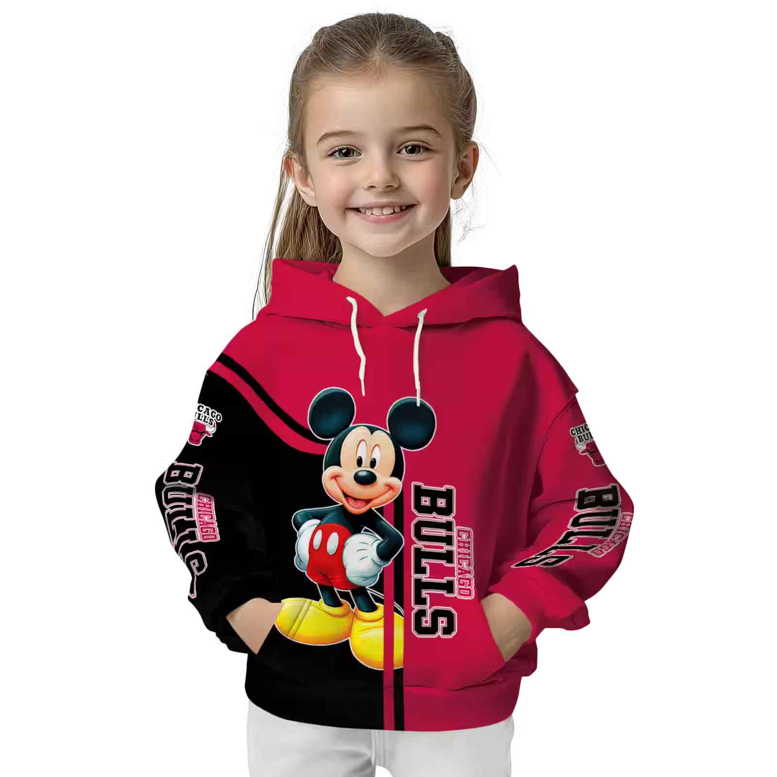 chicago bulls mickey mouse red black hoodie top rated