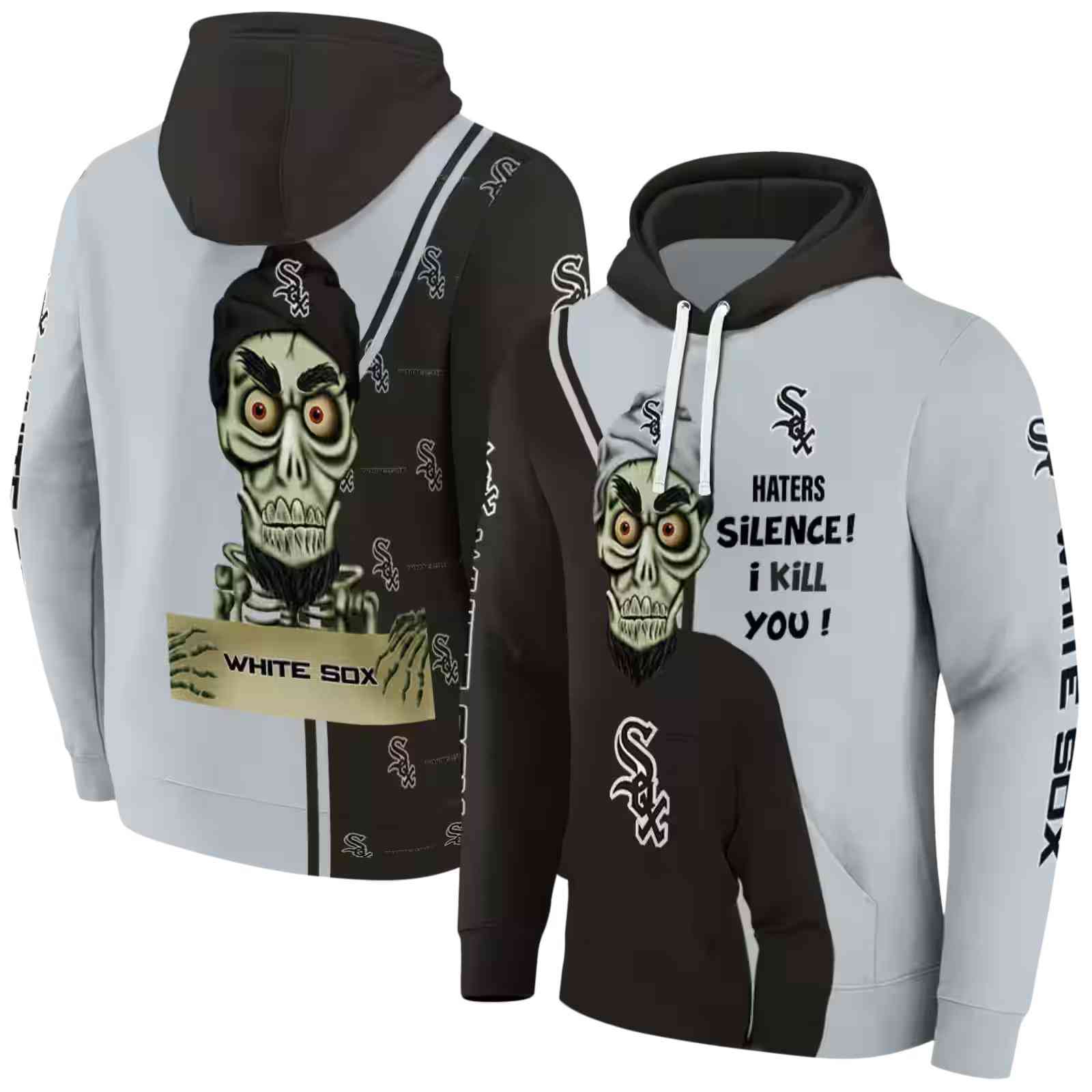 chicago white sox achmed skull black hoodie fashion forward