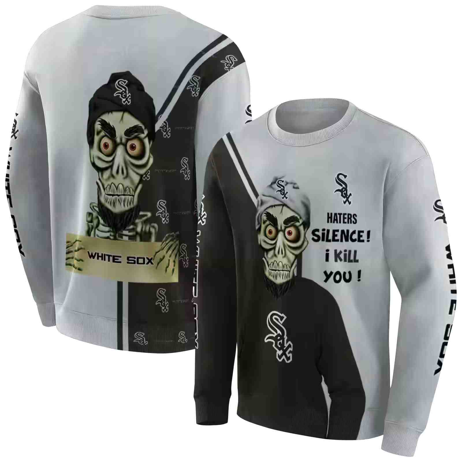 chicago white sox achmed skull black hoodie premium grade