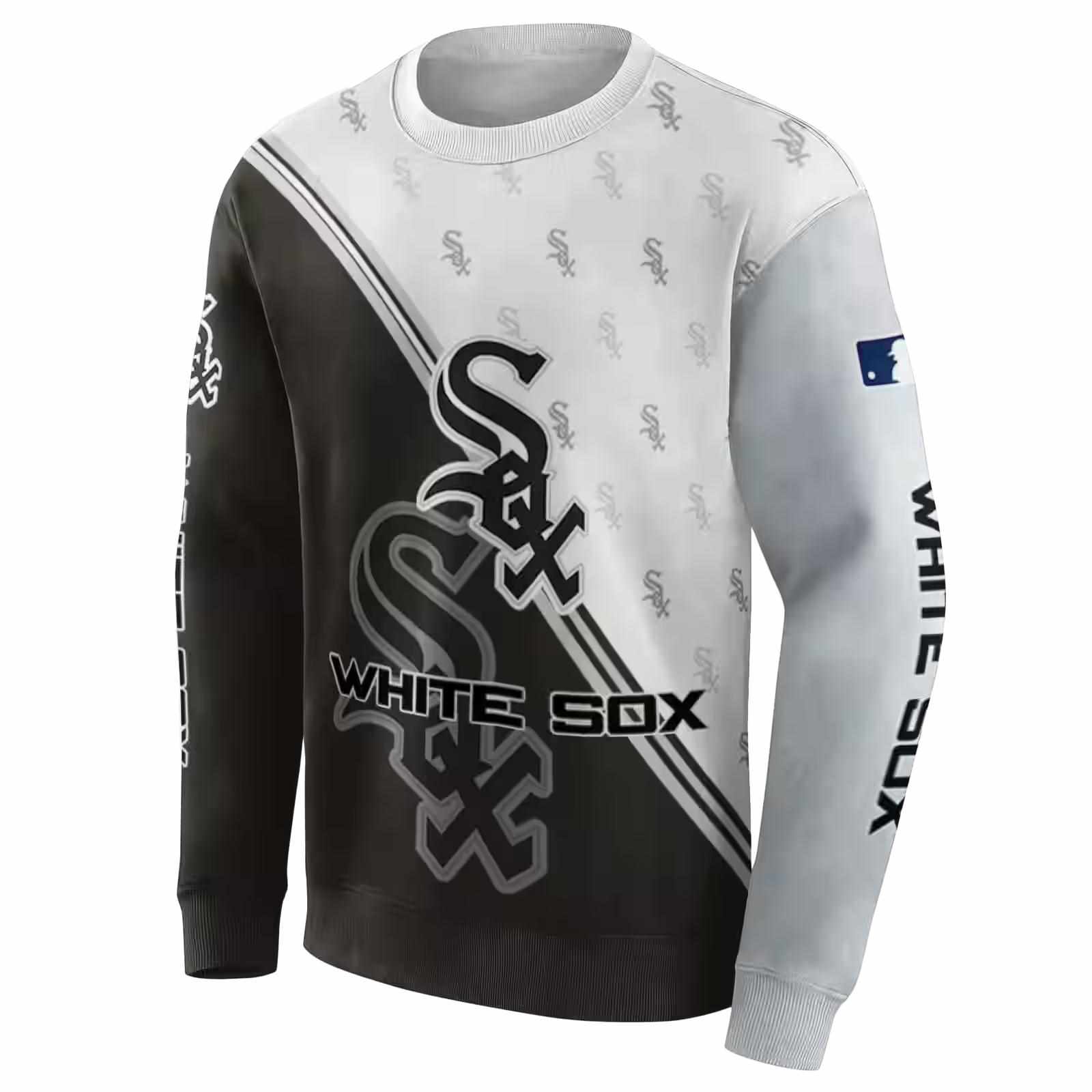 chicago white sox diagonal stripe black white hoodie new arrival