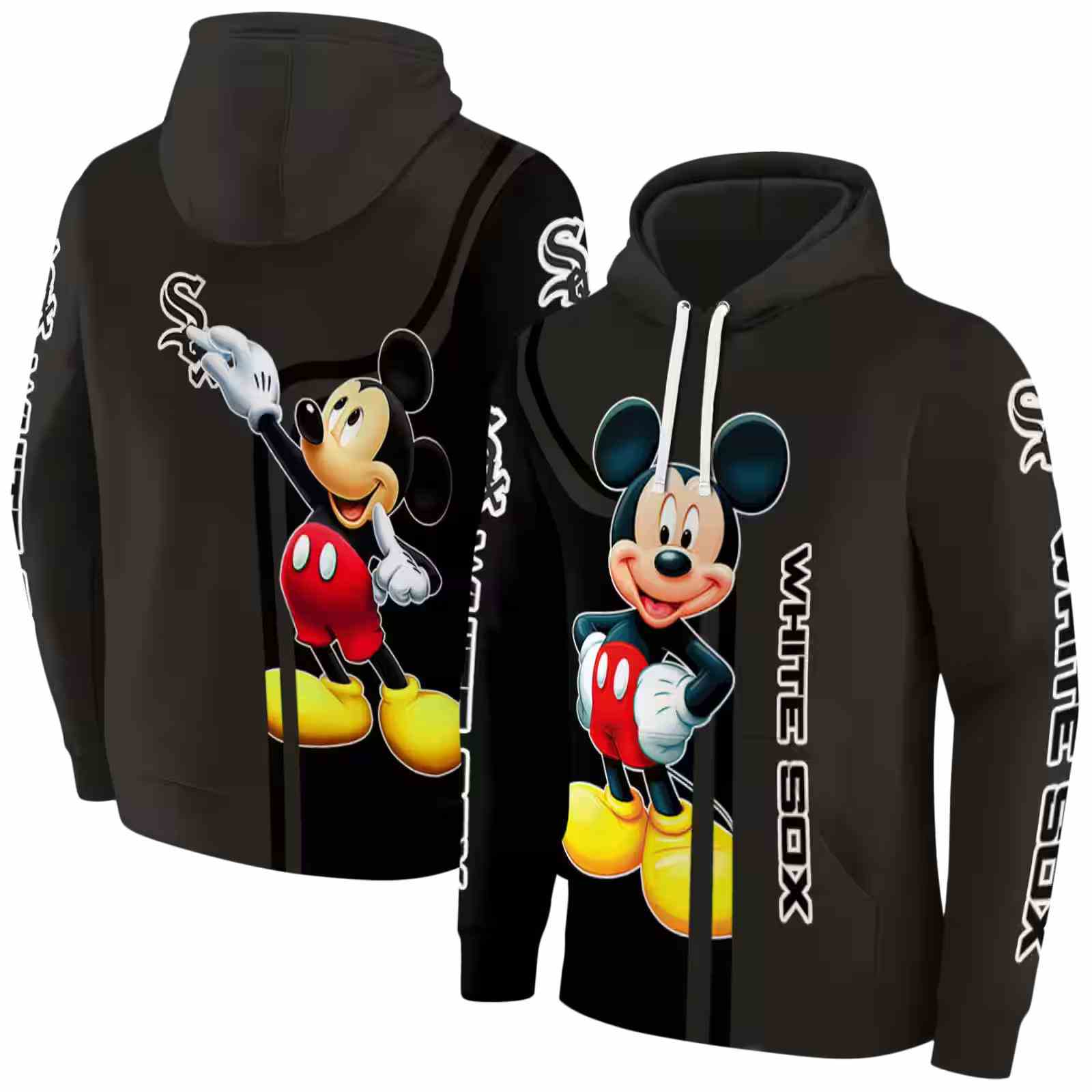 chicago white sox mickey mouse black hoodie fashion forward