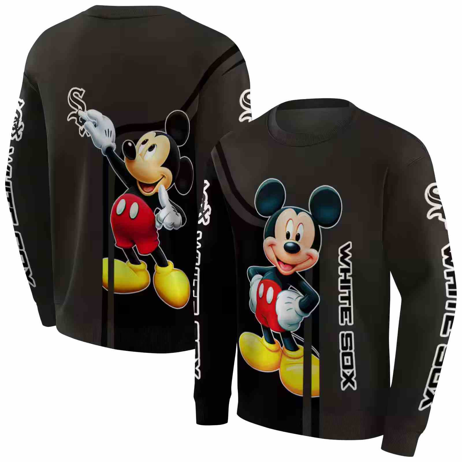 chicago white sox mickey mouse black hoodie premium grade