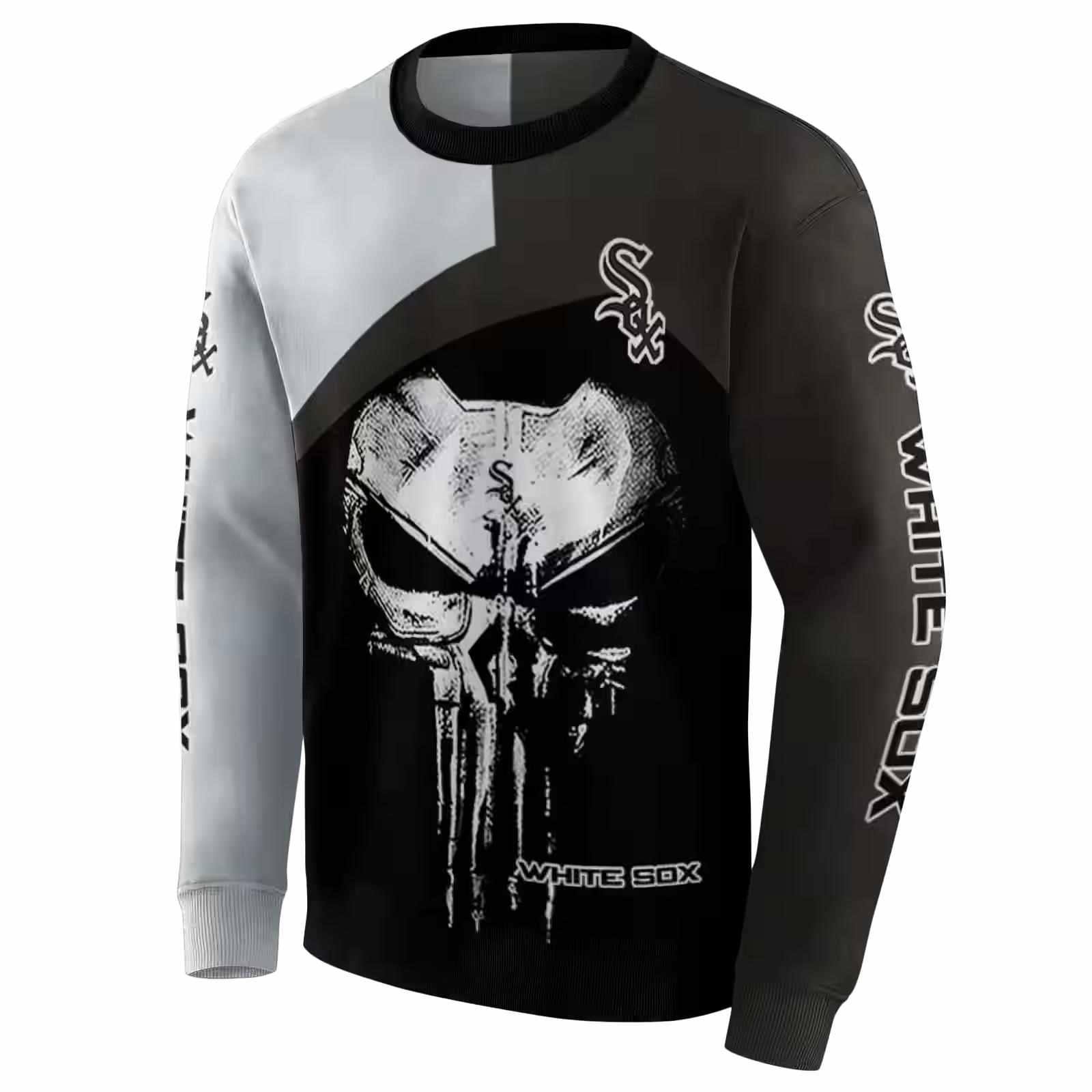 chicago white sox skull punisher silver black hoodie new arrival