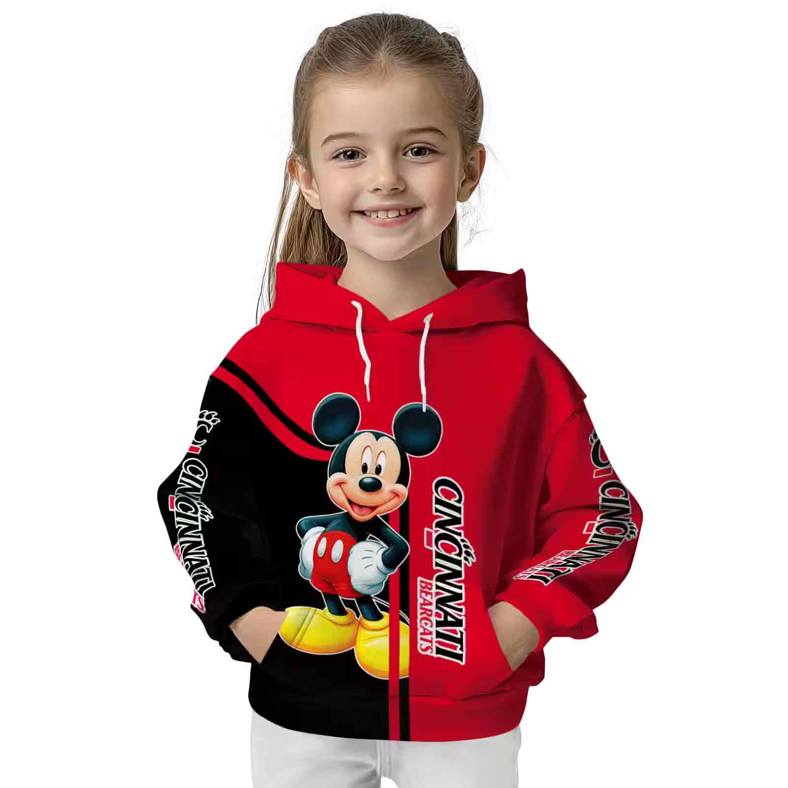 cincinnati bearcats mickey mouse red black hoodie top rated