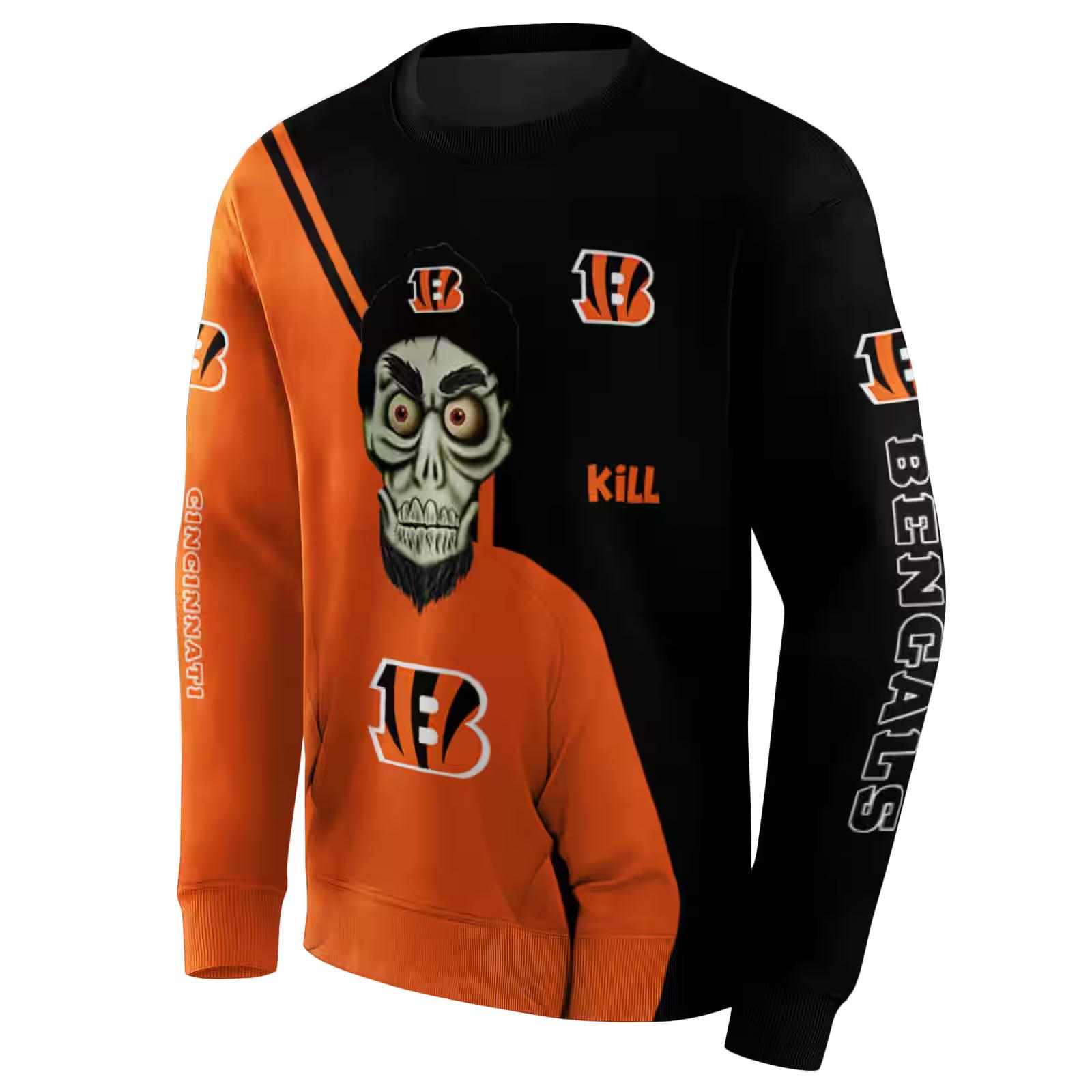 cincinnati bengals achmed skull orange hoodie new arrival