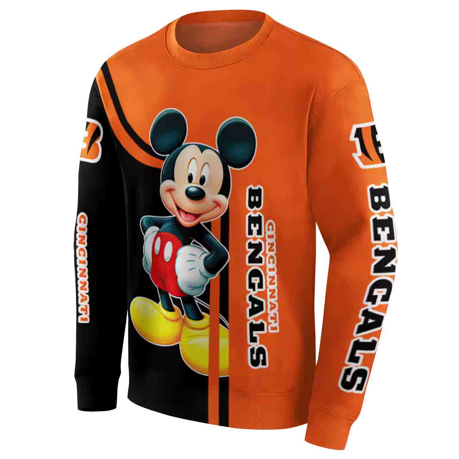 cincinnati bengals mickey mouse orange black hoodie new arrival