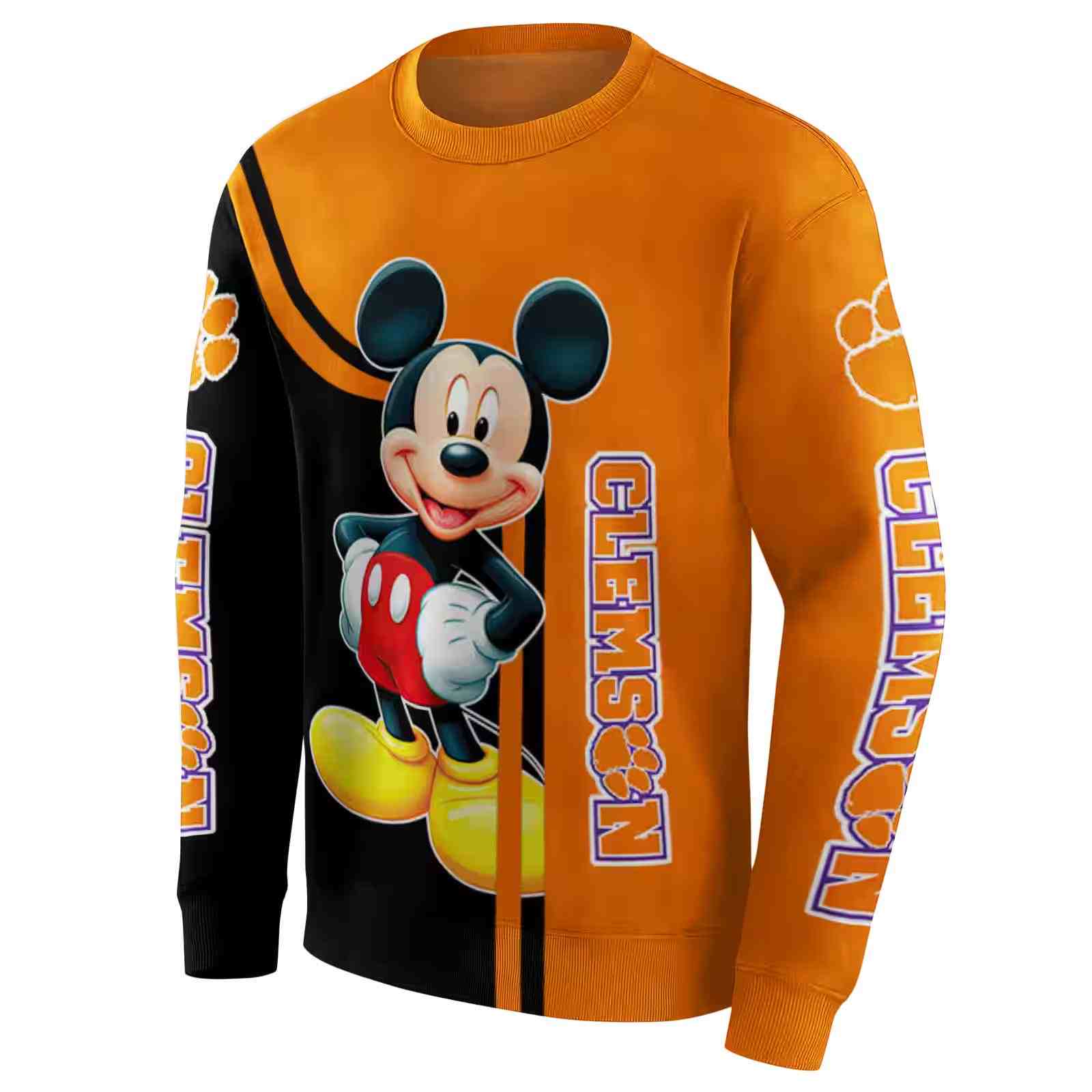 clemson tigers mickey mouse orange black hoodie new arrival