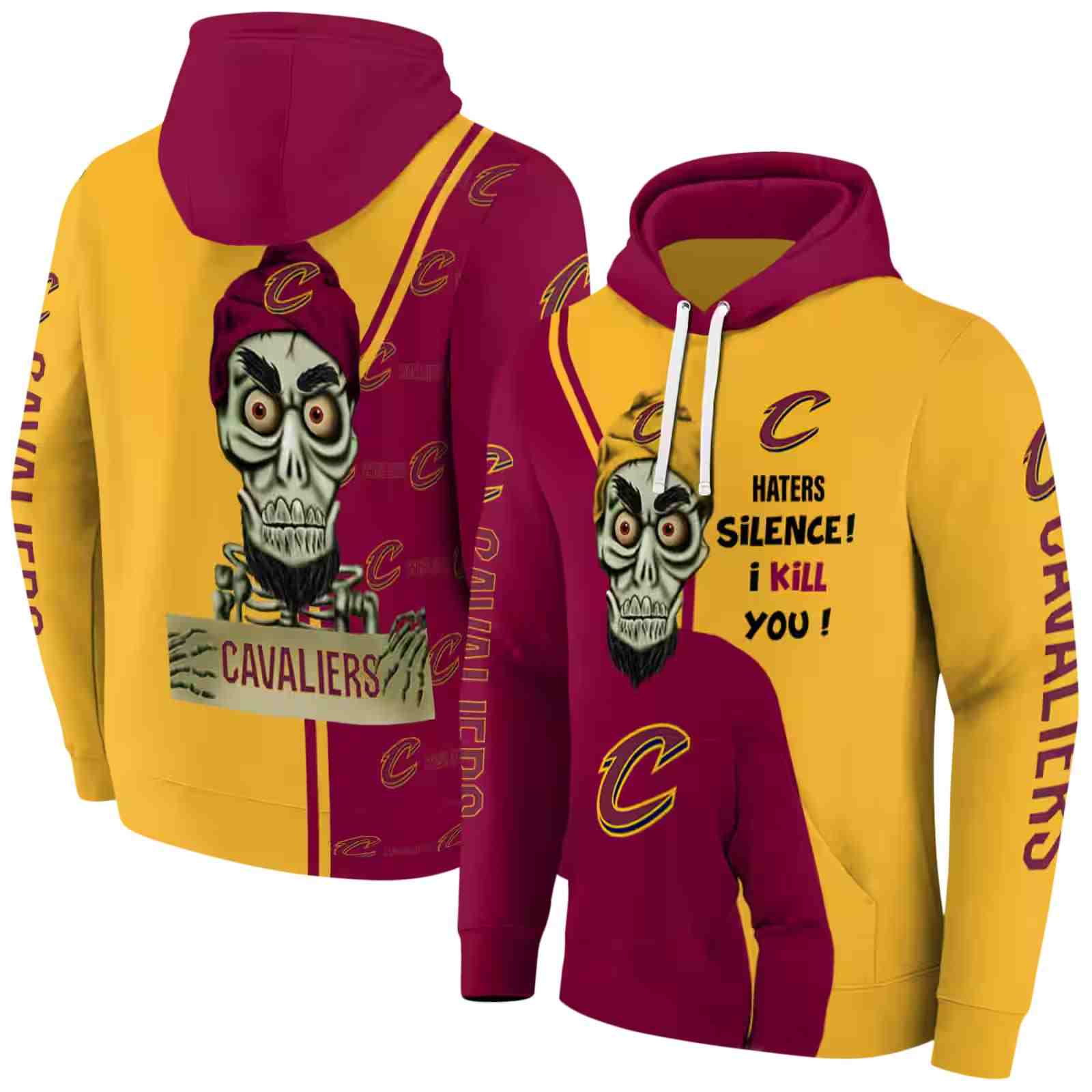 cleveland cavaliers achmed skull wine hoodie fashion forward