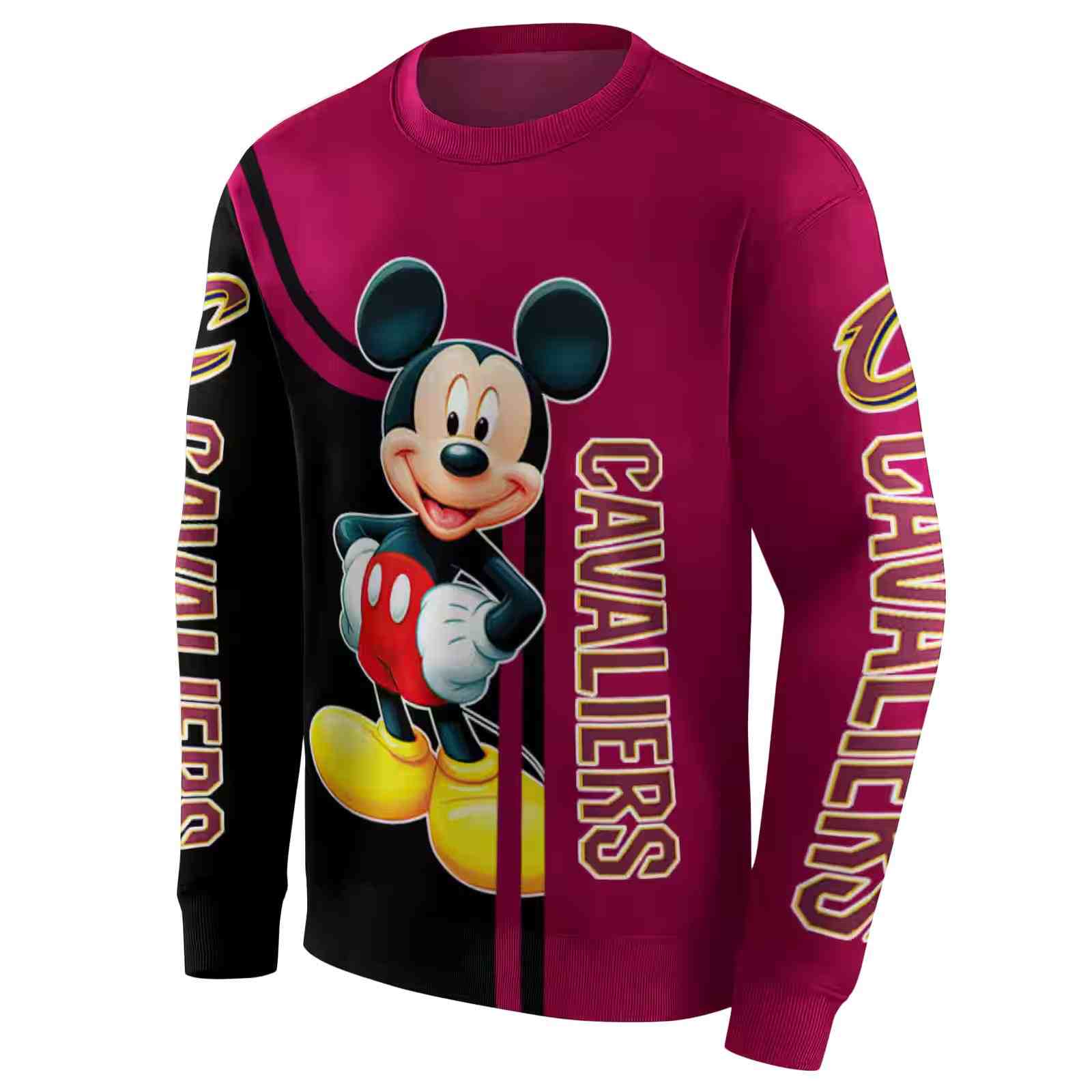 cleveland cavaliers mickey mouse wine black hoodie new arrival