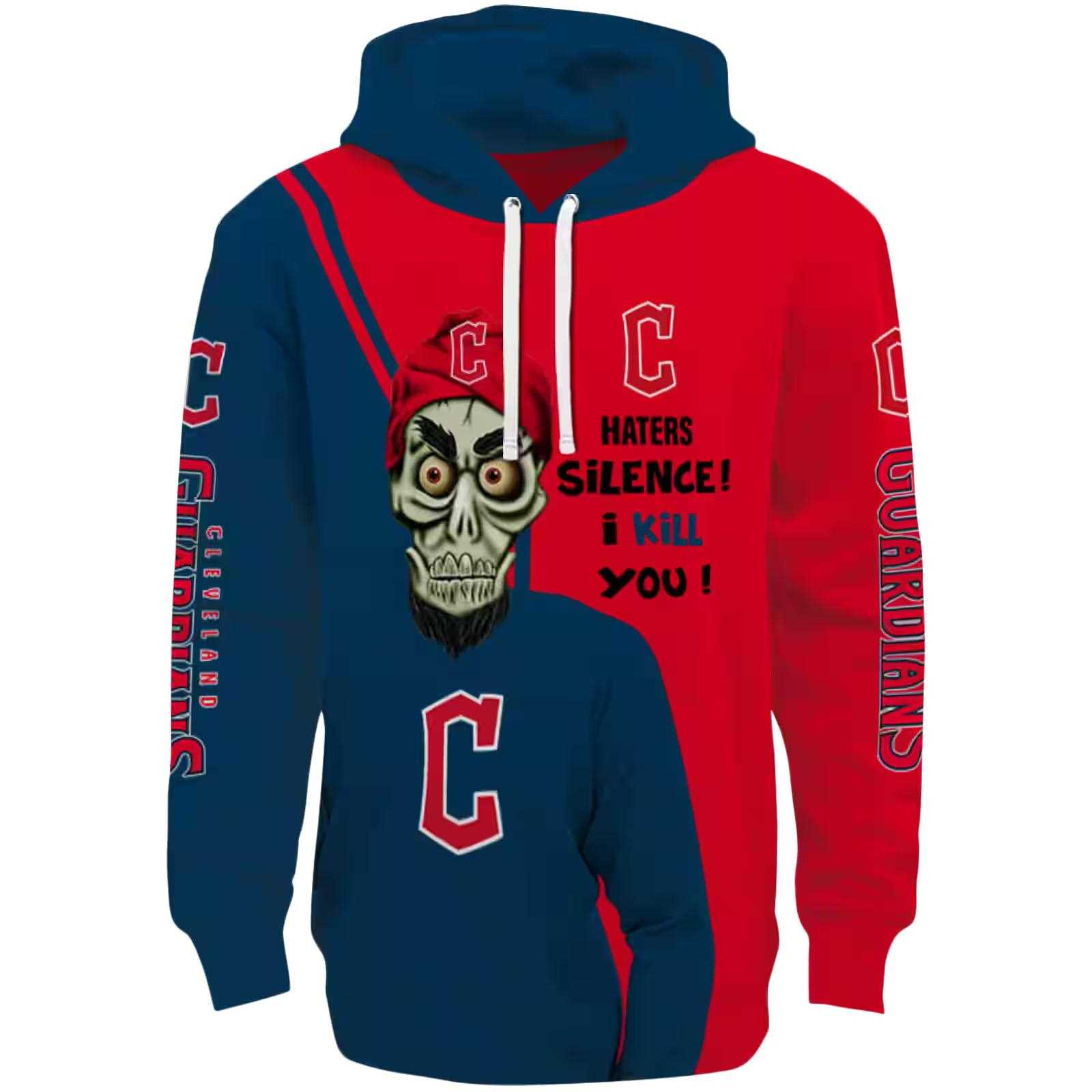 Cleveland Guardians Achmed Skull Navy Blue Hoodie